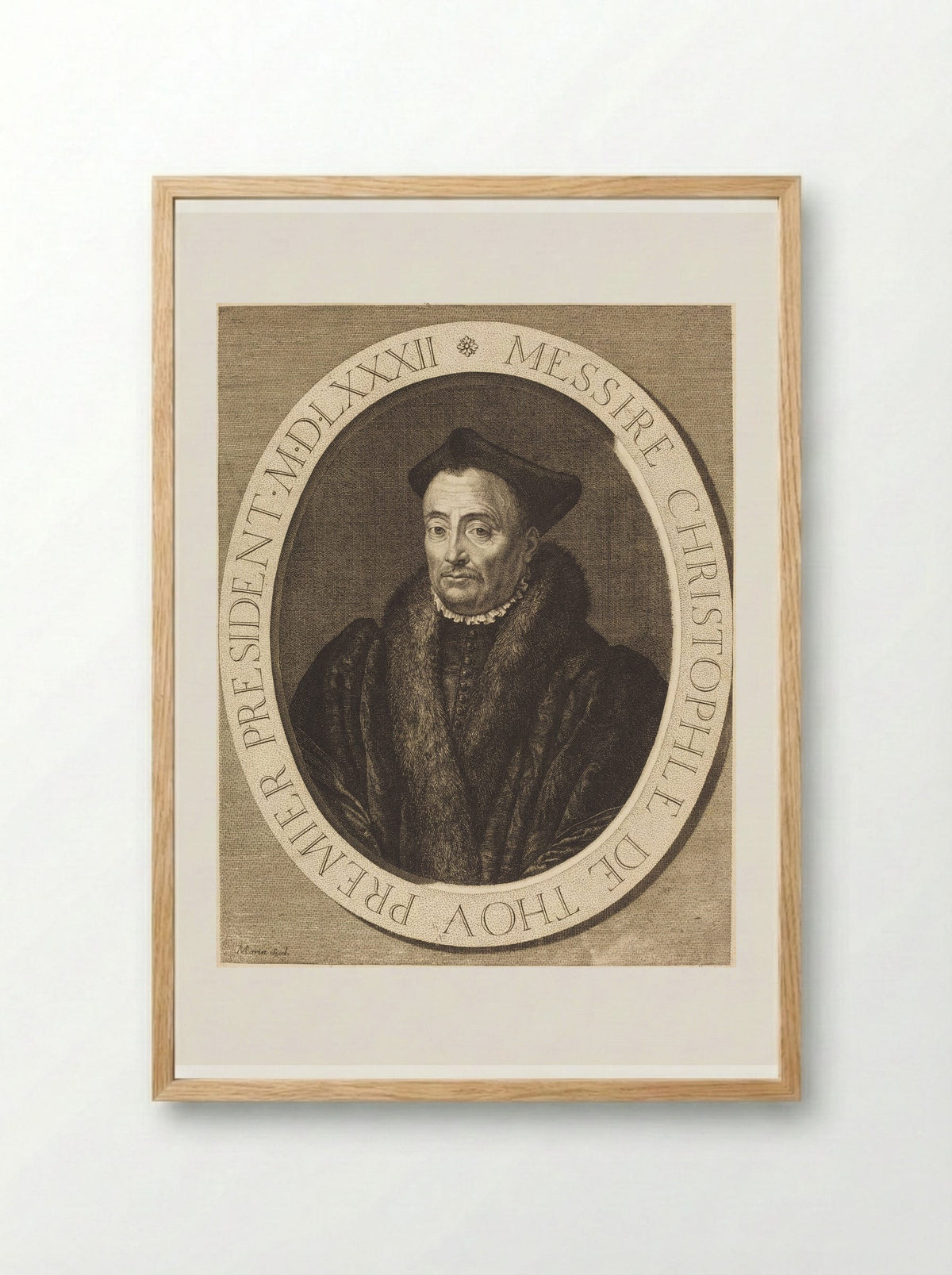 Christophe de Thou - Jean Morin - Framed Print Wood
