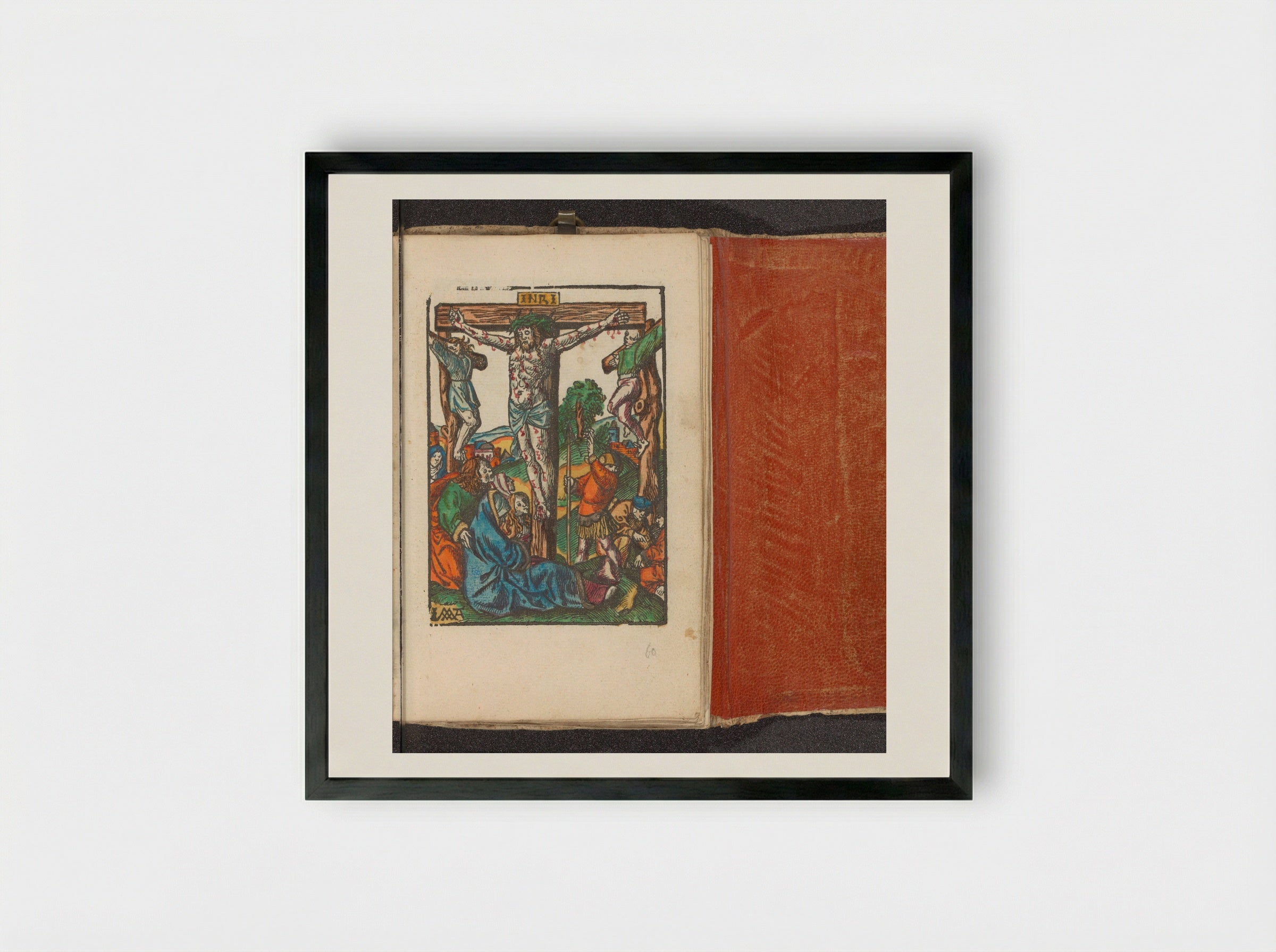 Christus aan het kruis - Doen Pietersz. - Framed Print Black