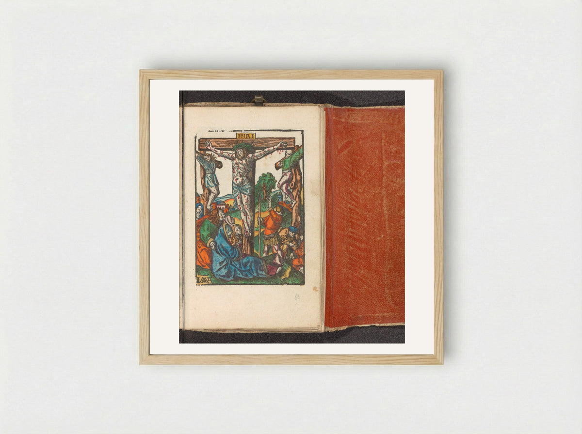 Christus aan het kruis - Doen Pietersz. - Framed Print Wood