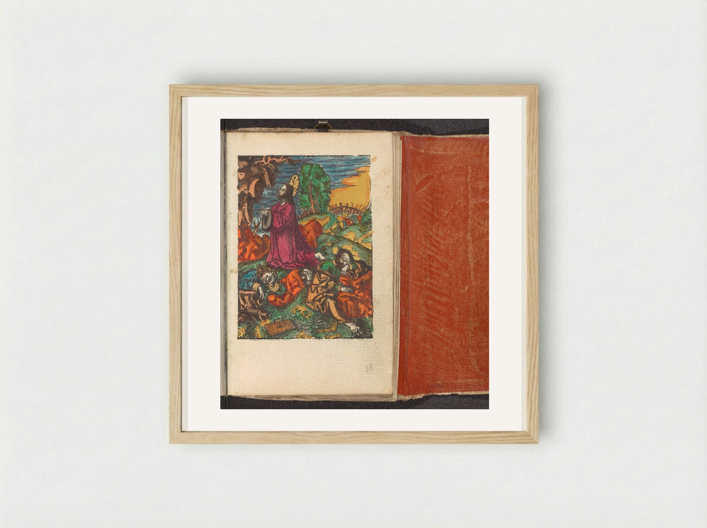 Christus in de hof van Getsemane - Doen Pietersz. - Framed Print Wood
