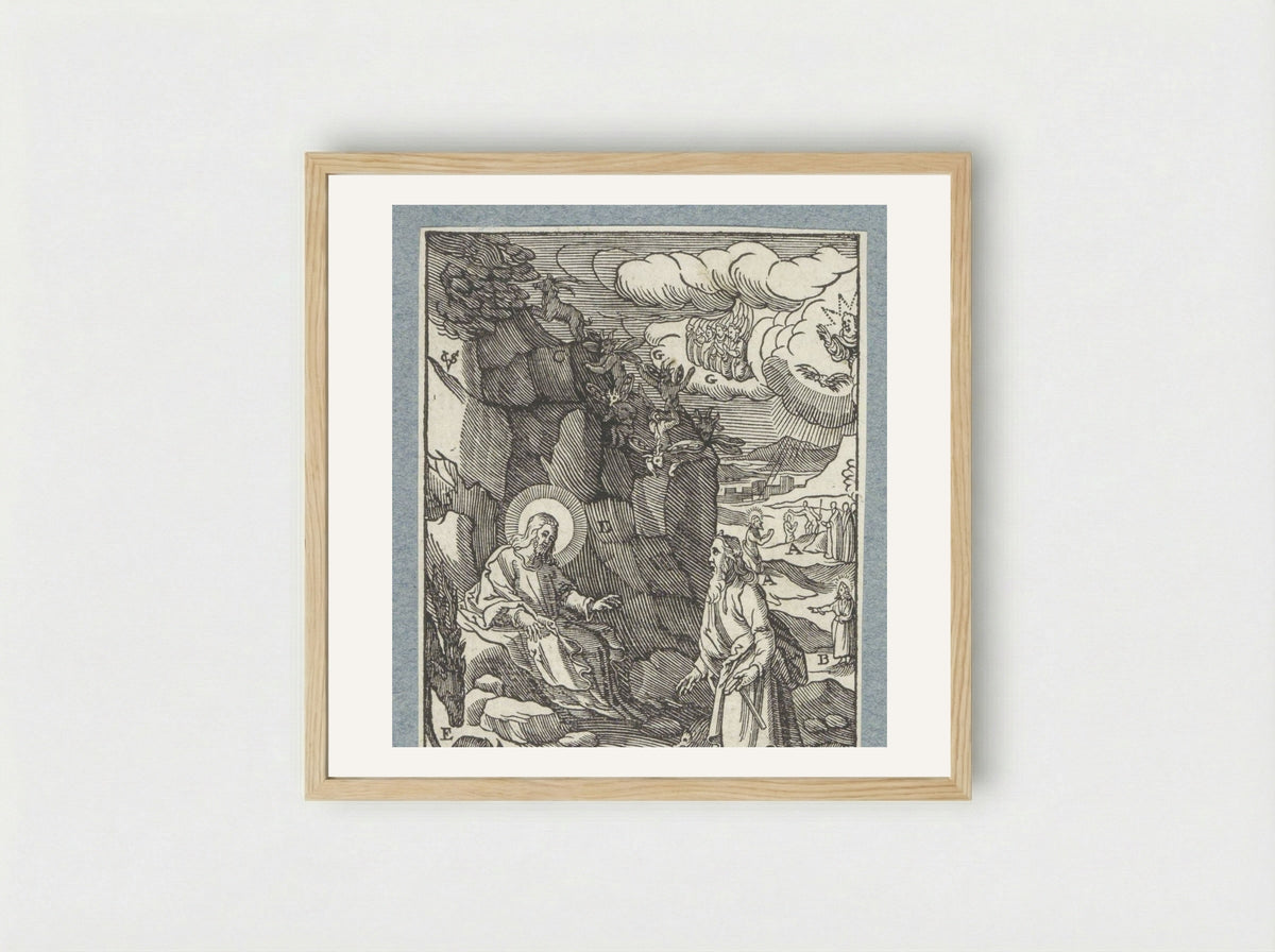 Christus in de wildernis - Pieter Jacobsz. Paets - Framed Print Wood