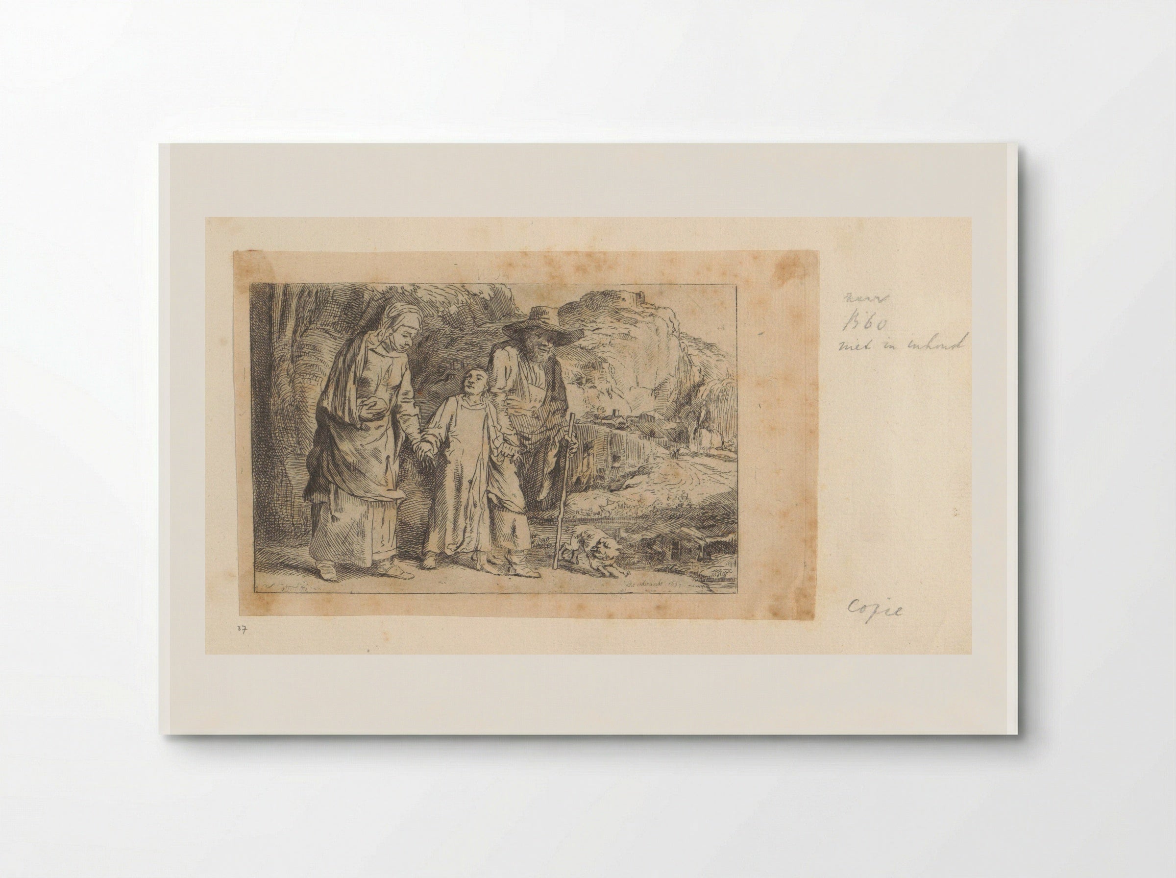 Christus keert terug uit de Tempel met Jozef en Maria - Henry Louis Basan - Poster