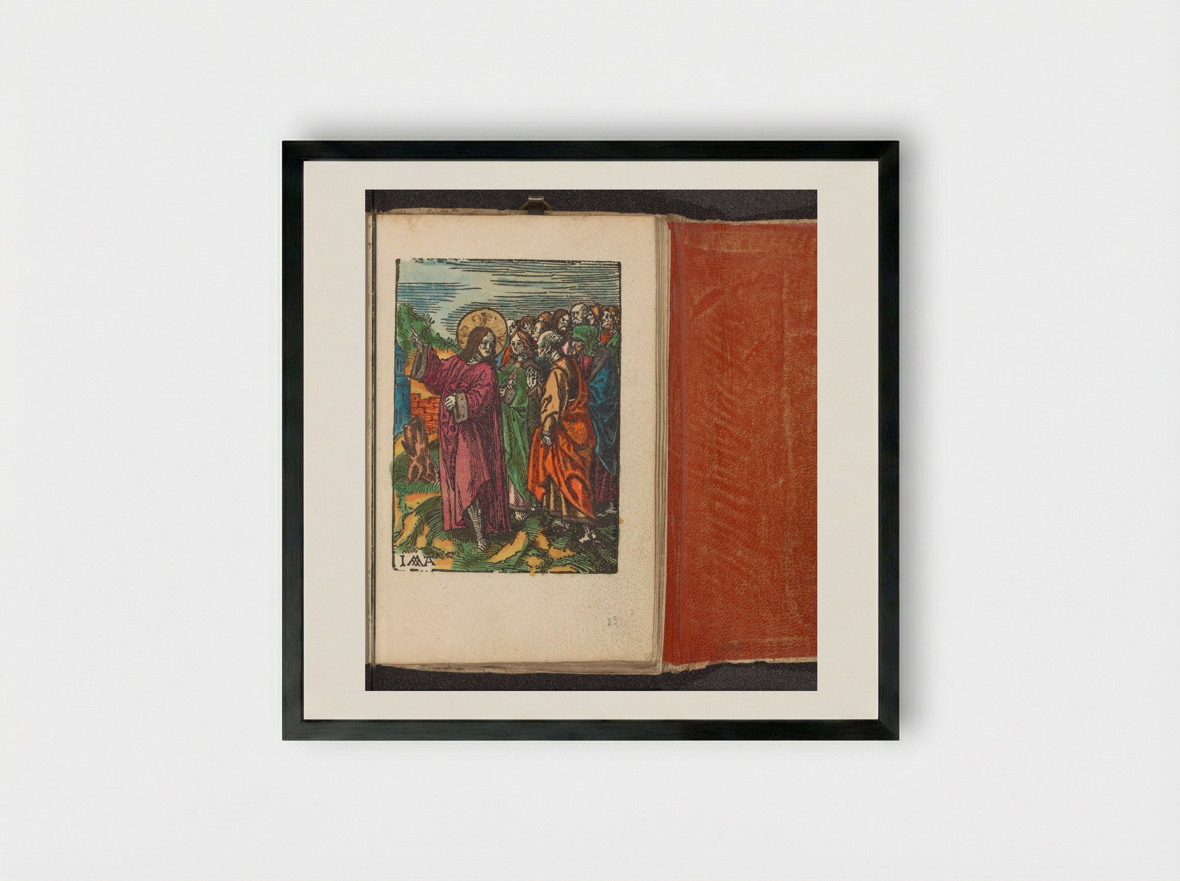 Christus kondigt zijn lijden aan - Doen Pietersz. - Framed Print Black