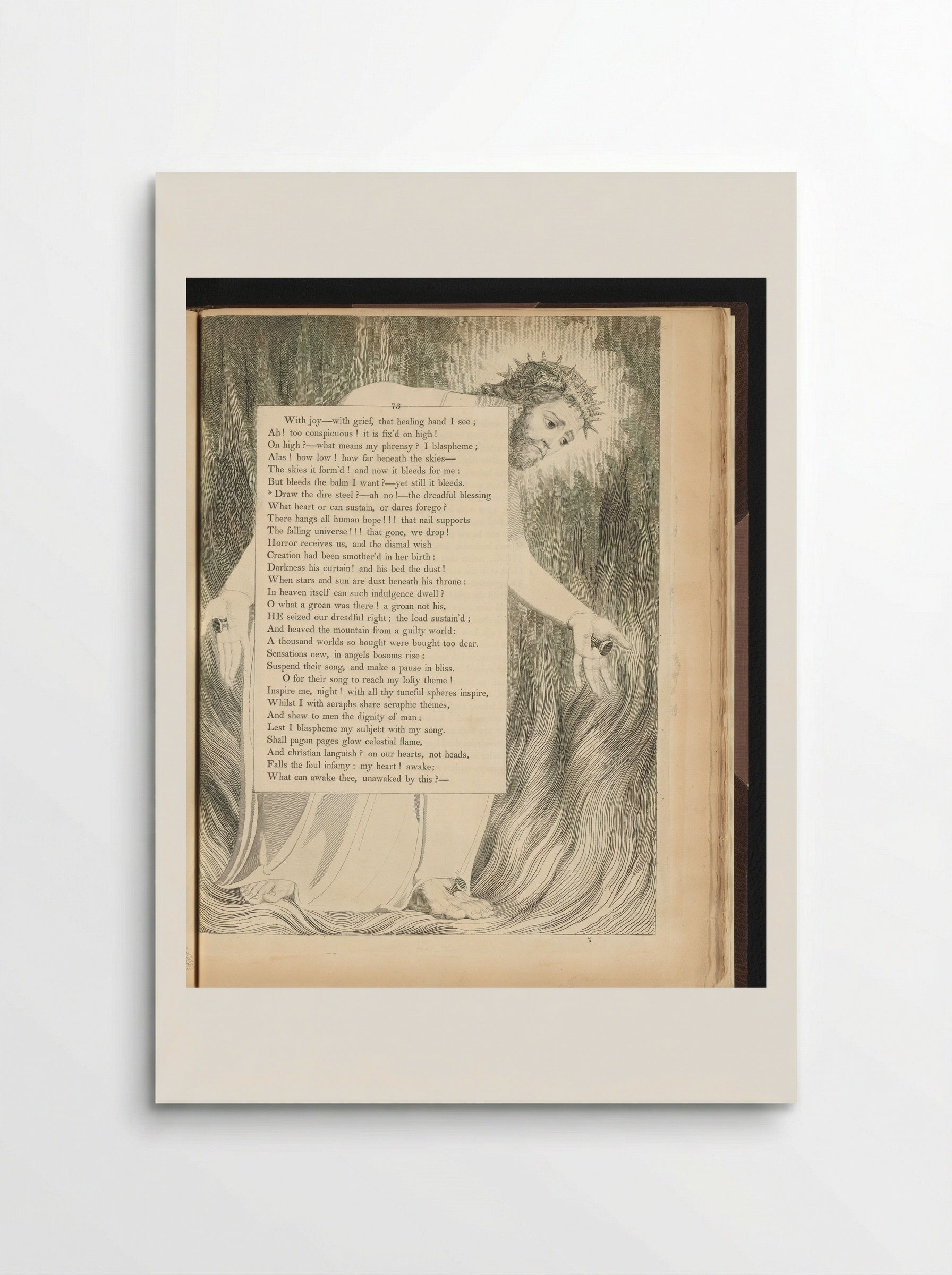 Christus met doornenkroon en spijkers in handen en voet - Edward Young - Poster