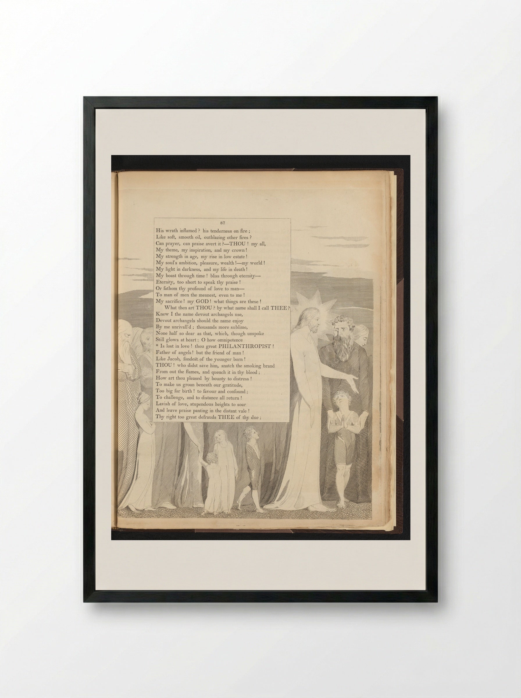 Christus met mannen, vrouwen en kinderen - Edward Young - Framed Print Black