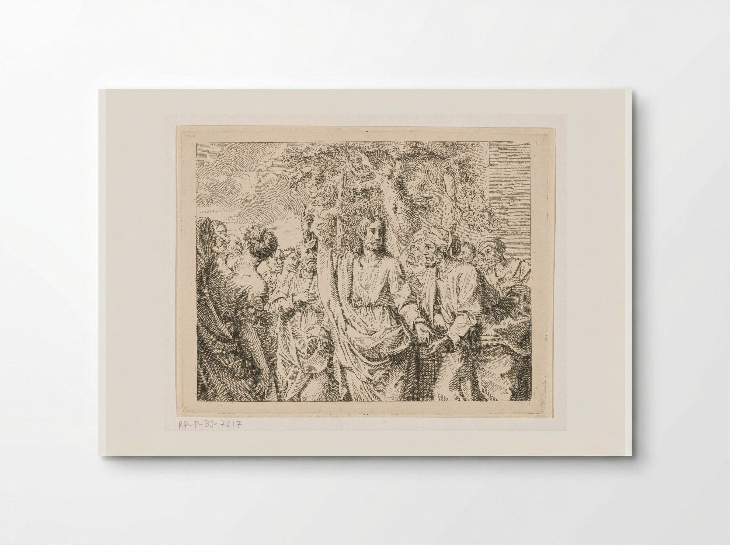 Christus predikt tussen het volk - Louis Fabritius Dubourg - Poster