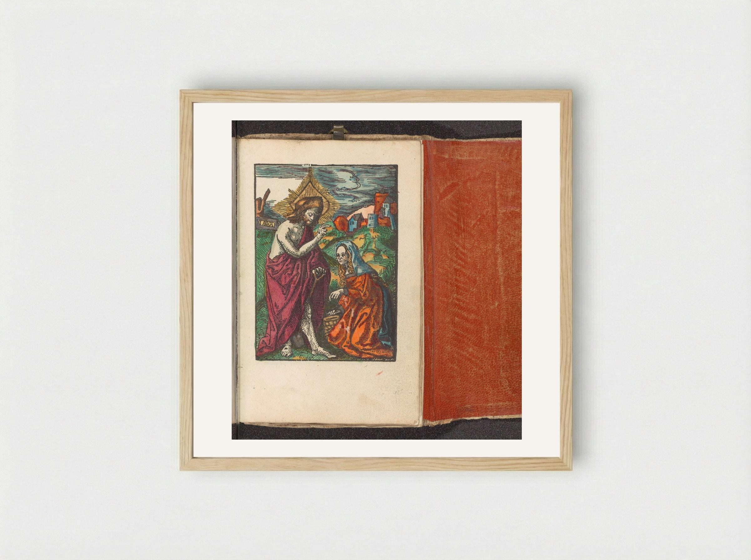 Christus verschijnt aan Maria Magdalena (Noli me tangere) - Doen Pietersz. - Framed Print Wood