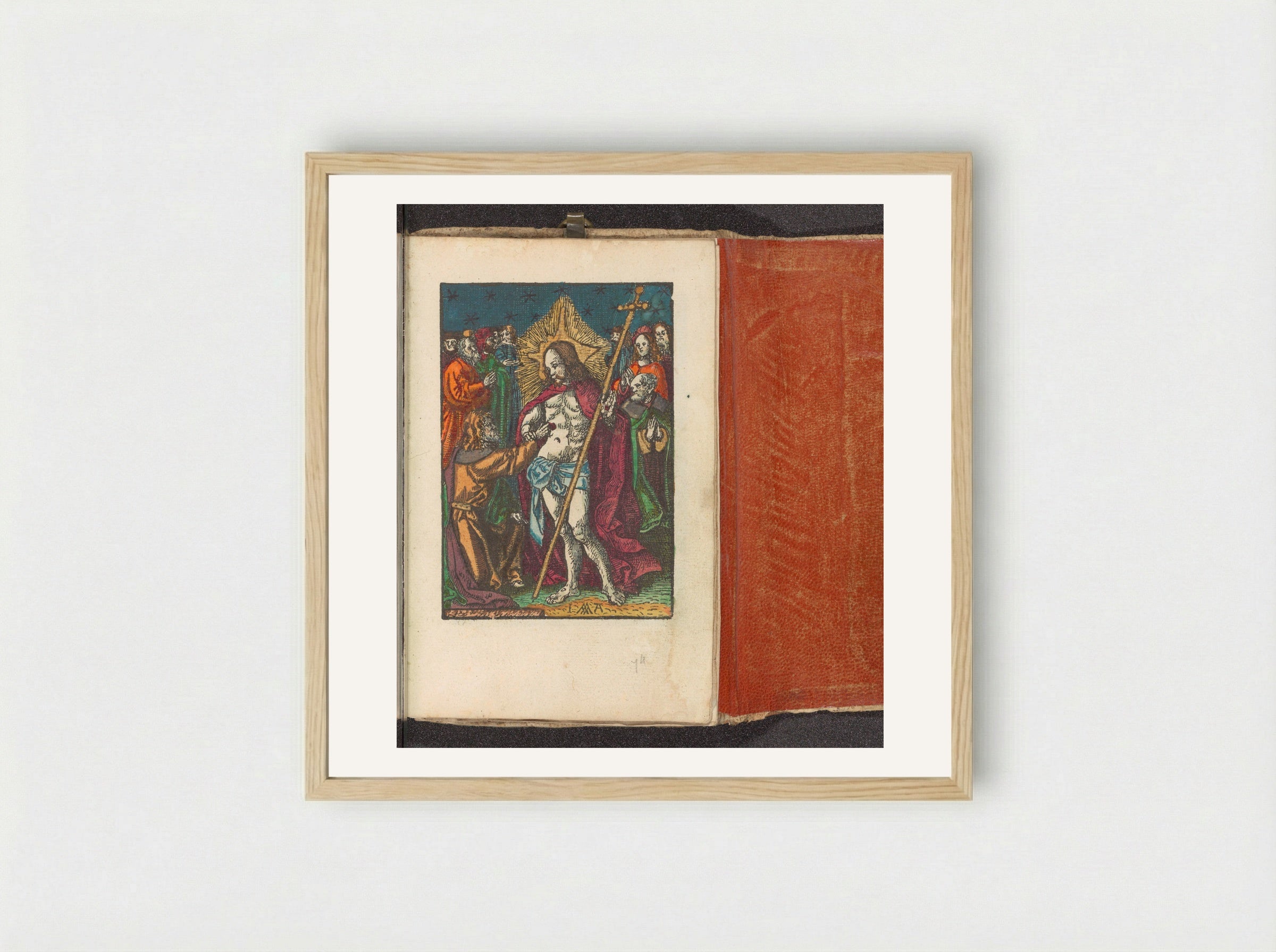 Christus verschijnt aan de ongelovige Tomas - Doen Pietersz. - Framed Print Wood