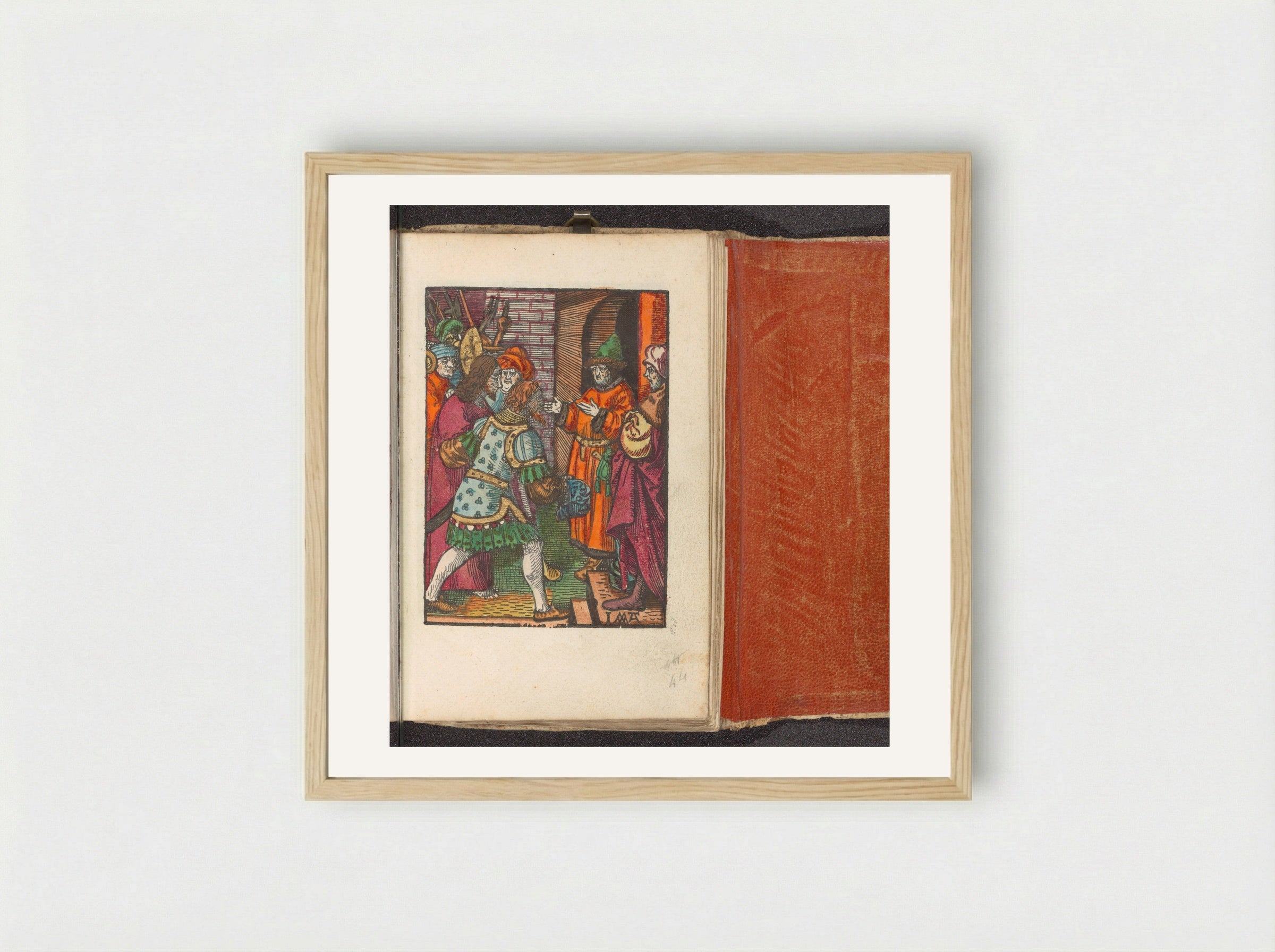 Christus voor Annas - Doen Pietersz. - Framed Print Wood
