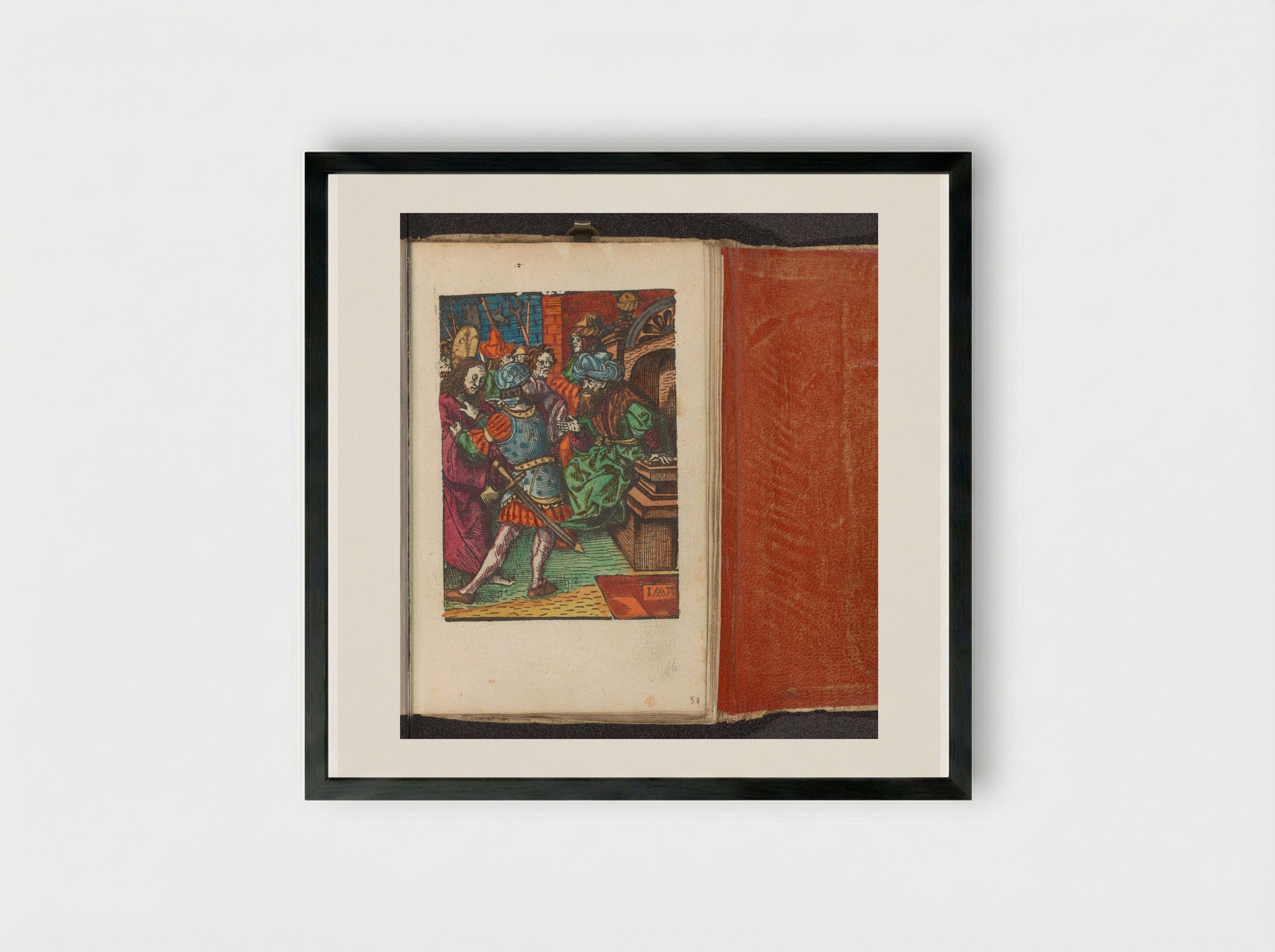 Christus voor Pilatus - Doen Pietersz. - Framed Print Black
