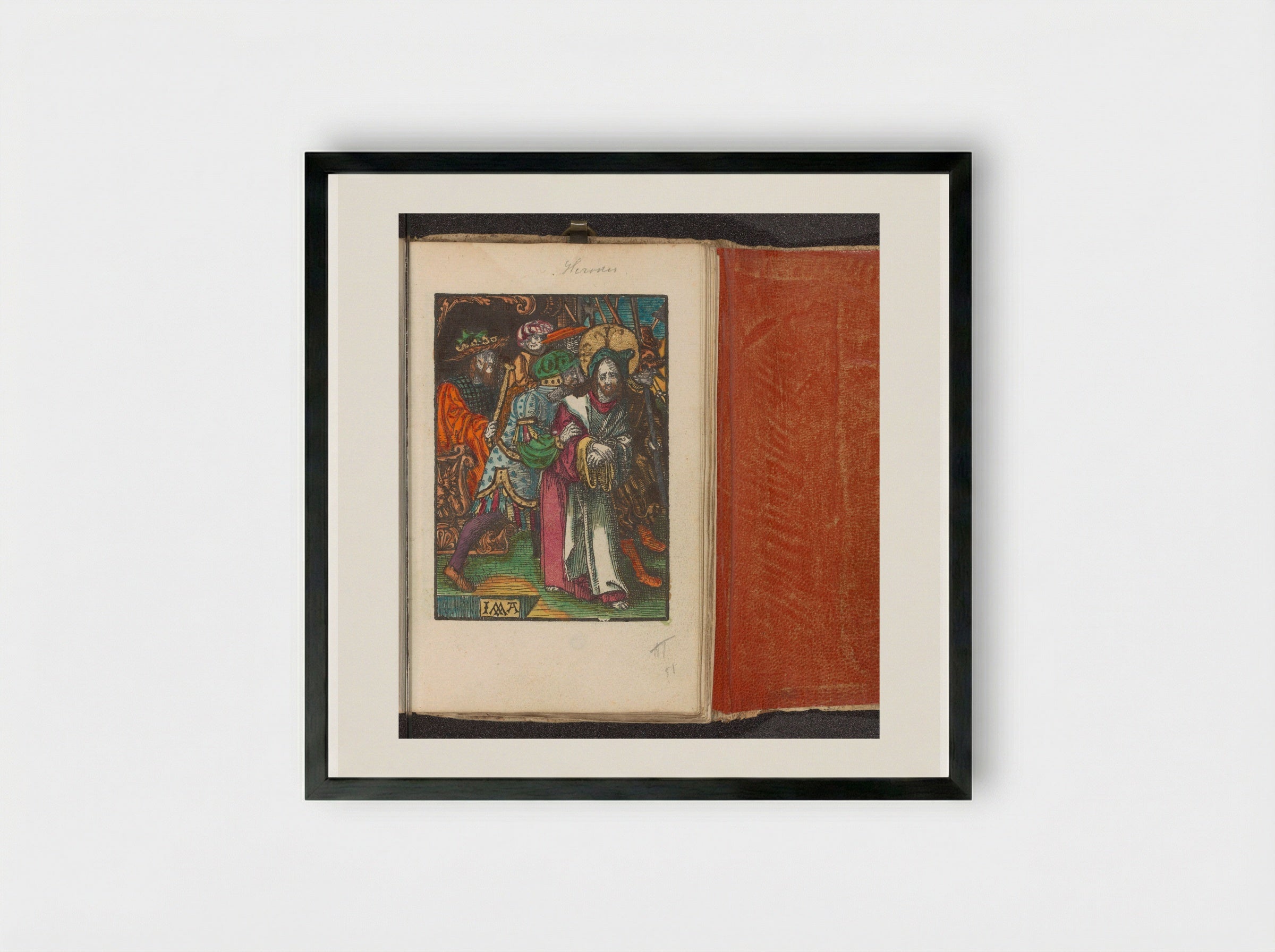 Christus weggeleid van Herodes - Doen Pietersz. - Framed Print Black