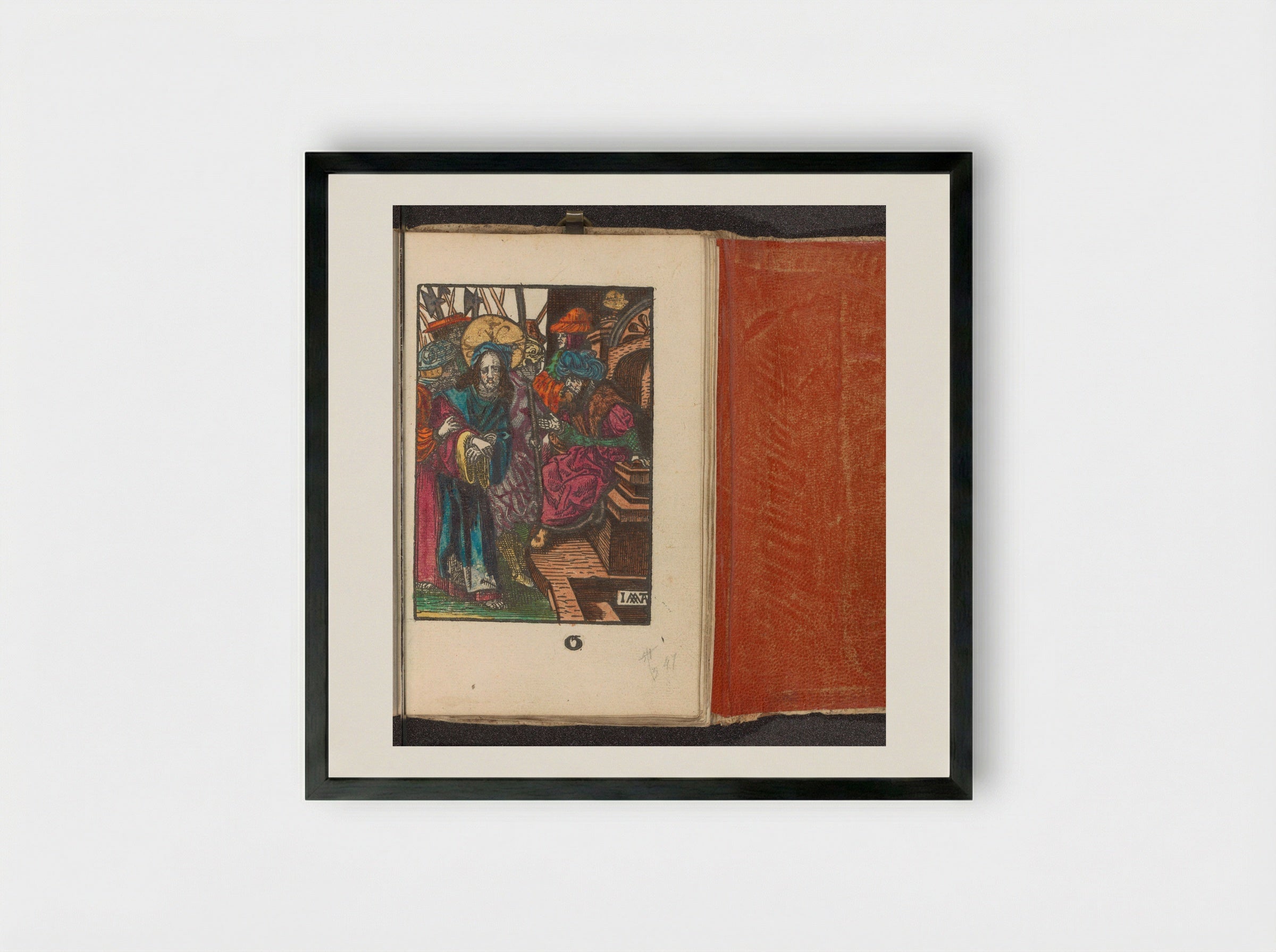 Christus weggeleid van Pilatus - Doen Pietersz. - Framed Print Black