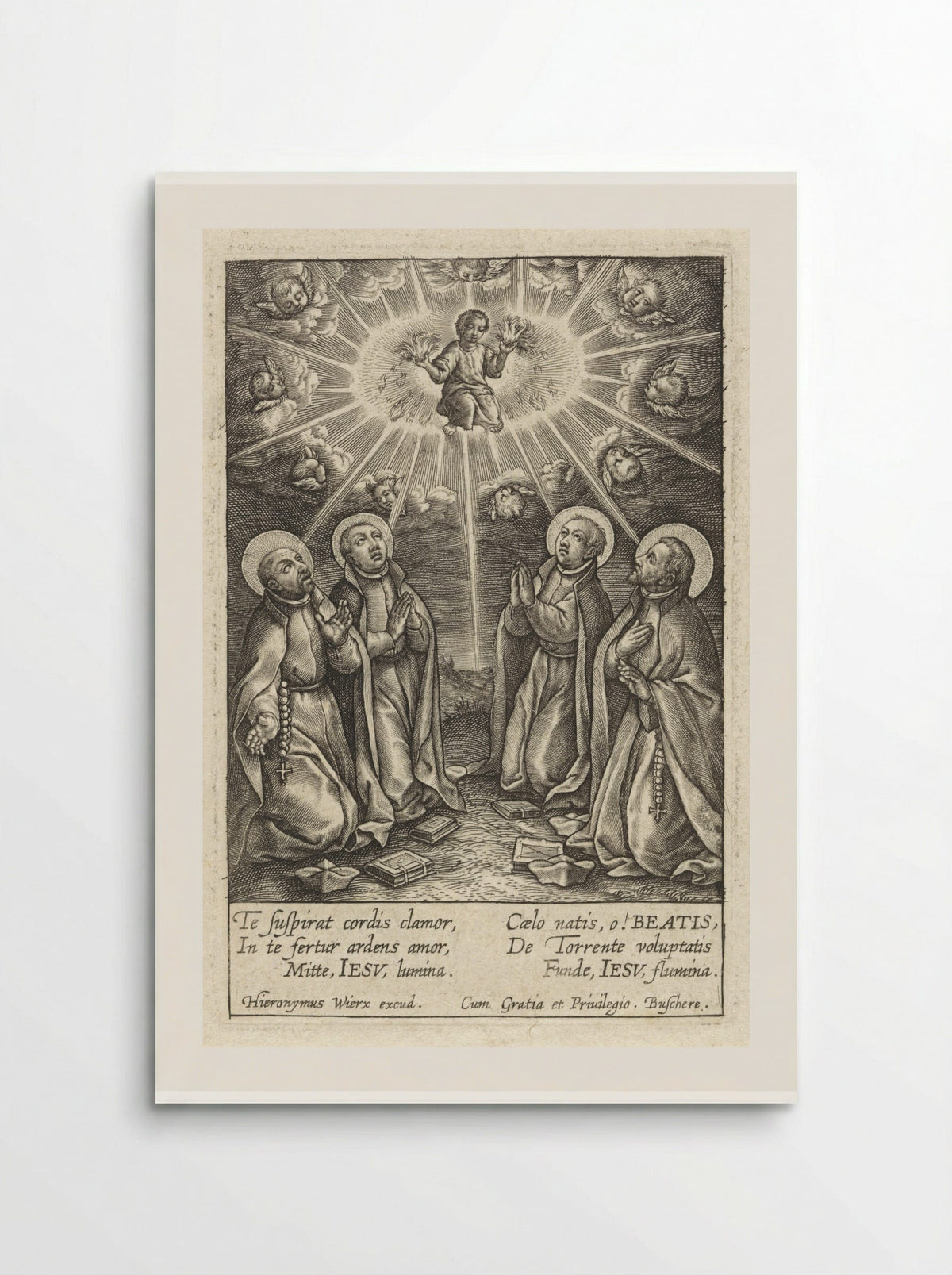 Christuskind in nimbus - Hieronymus Wierix - Poster