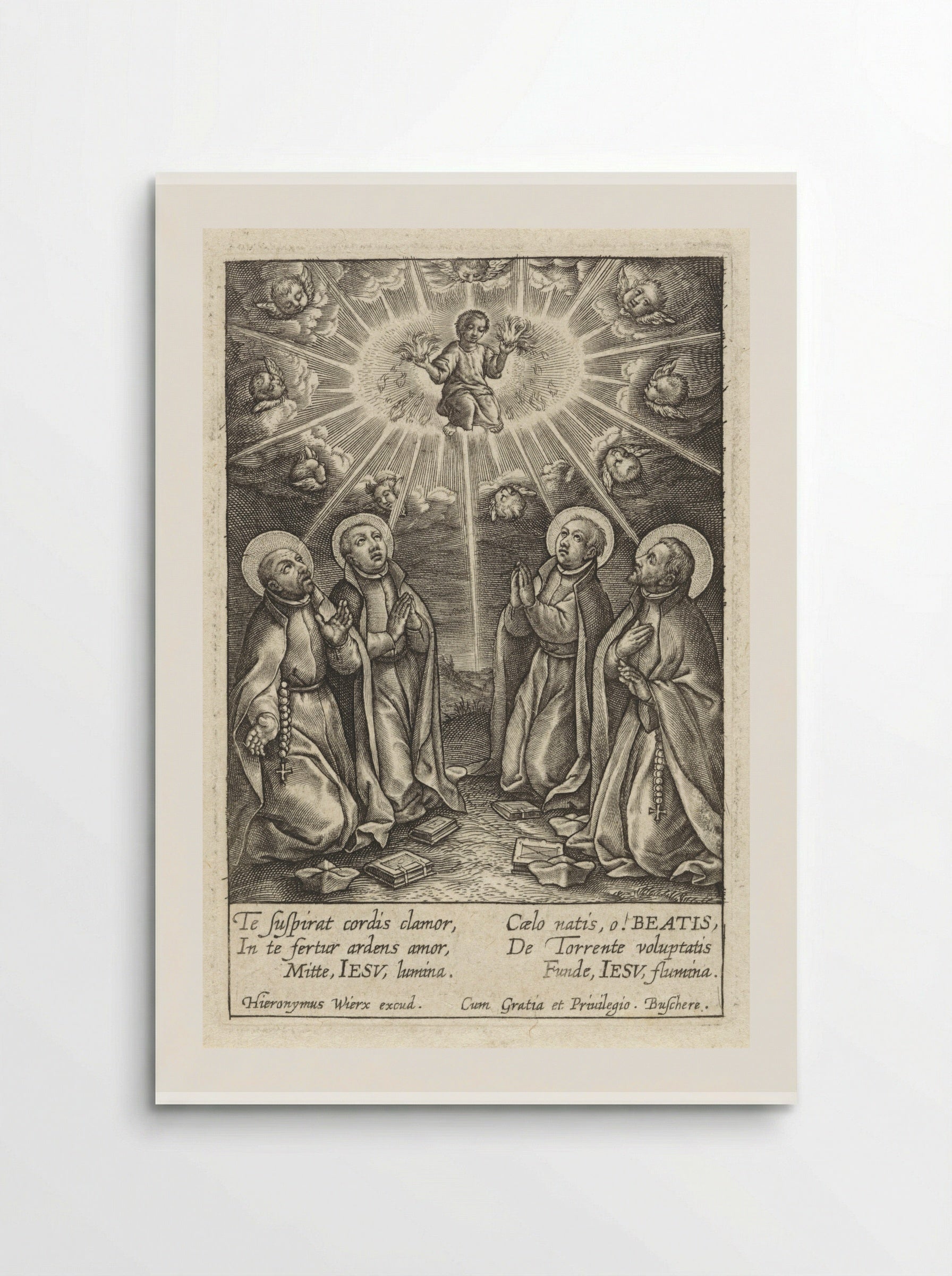Christuskind in nimbus - Hieronymus Wierix - Poster