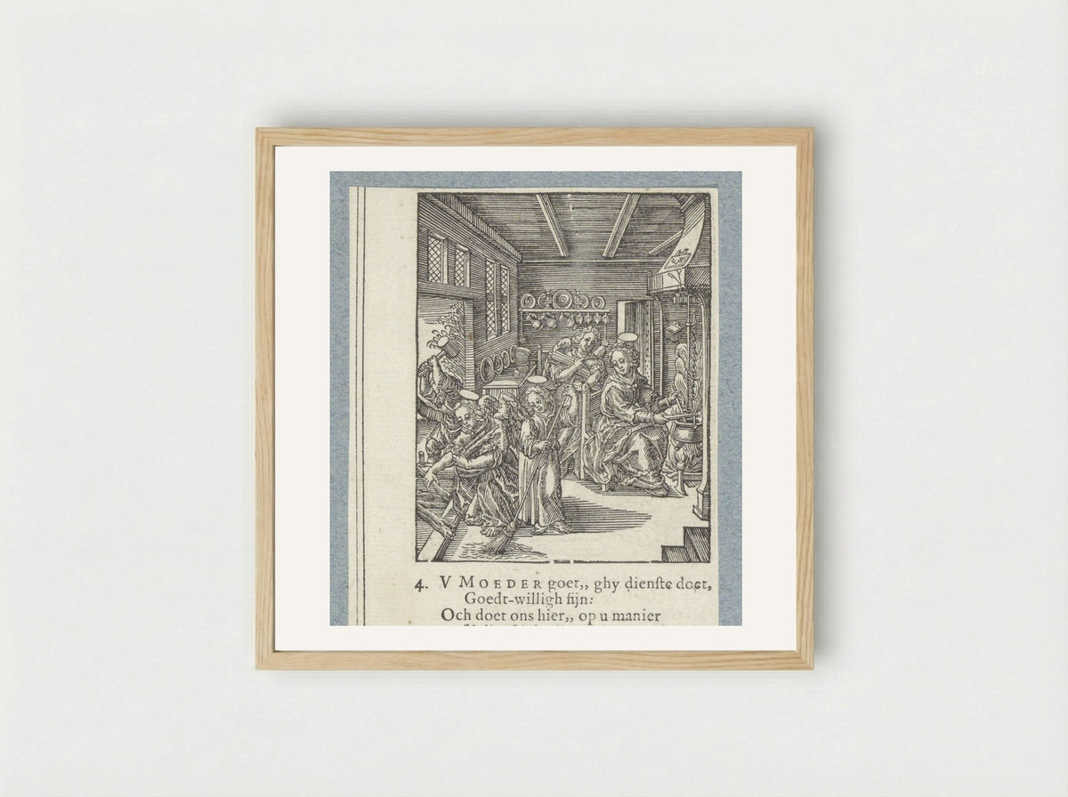 Christuskind veegt de vloer - Pieter Jacobsz. Paets - Framed Print Wood