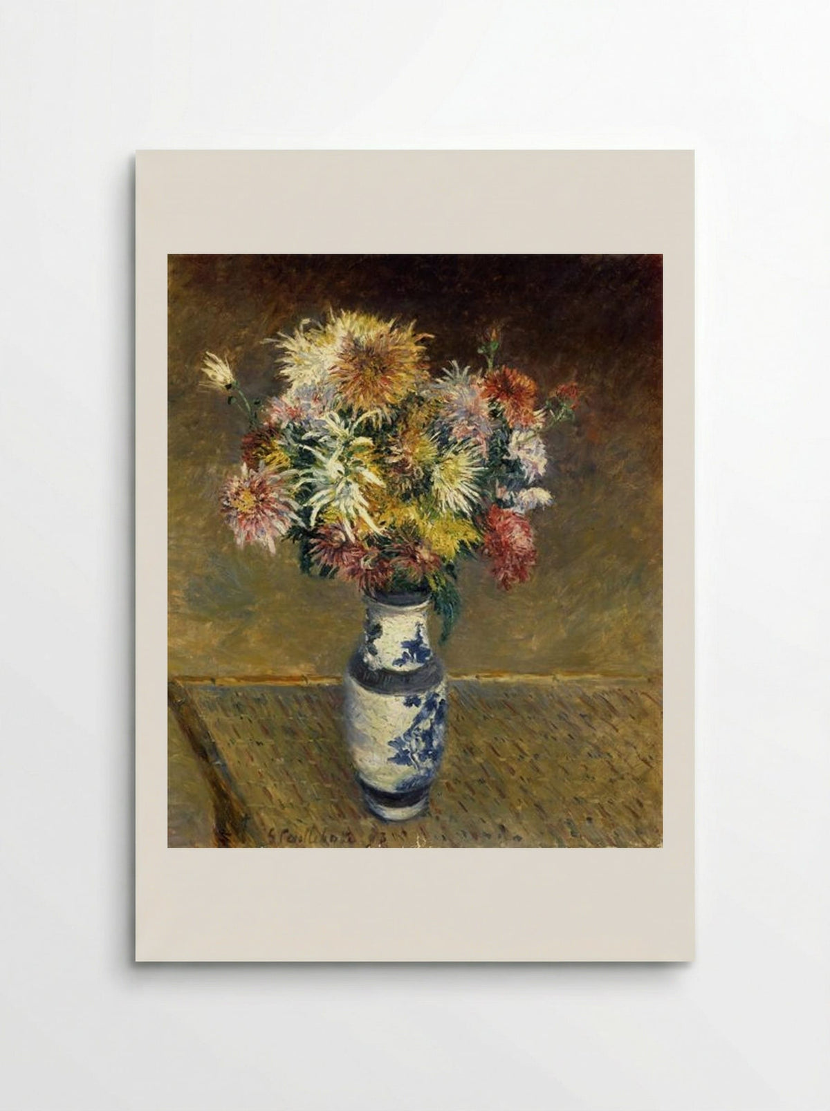 Chrysanthemums in a Vase - Gustave Caillebotte - Poster