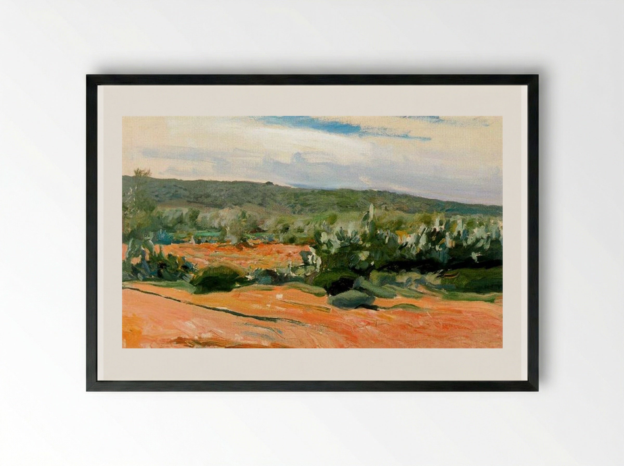 Chumberas (Prickly Pears) - Joaquín Sorolla - Framed Print Black