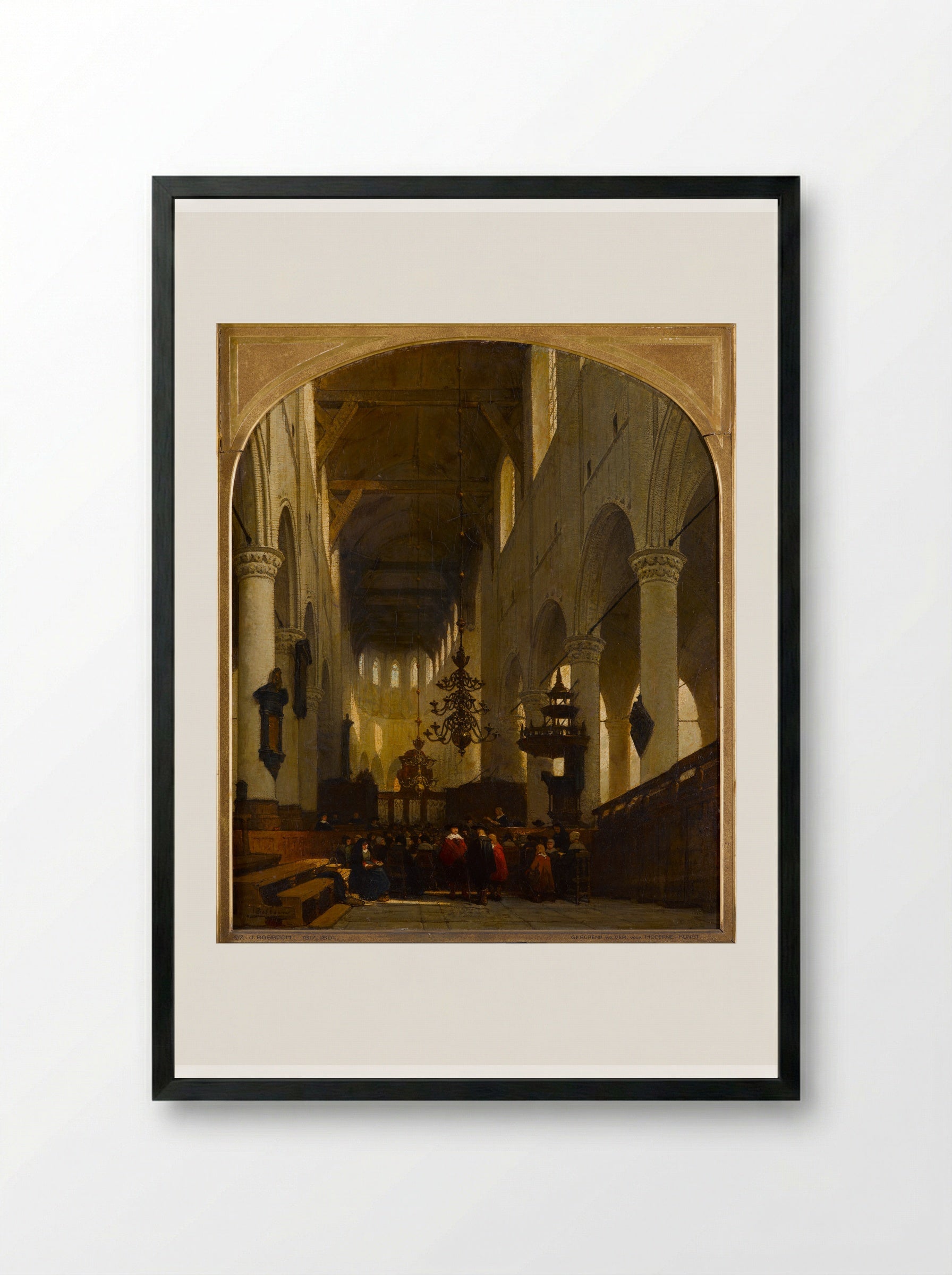 Church Interior - Johannes Bosboom - Framed Print Black