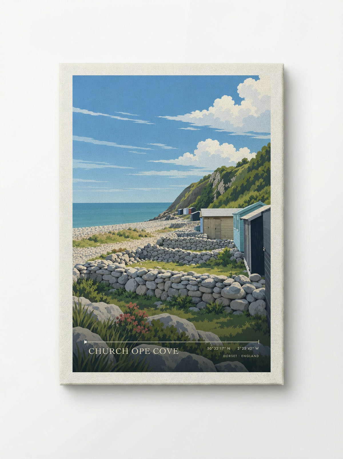 Church Ope Cove Dorset | Travel Poster - Canvas