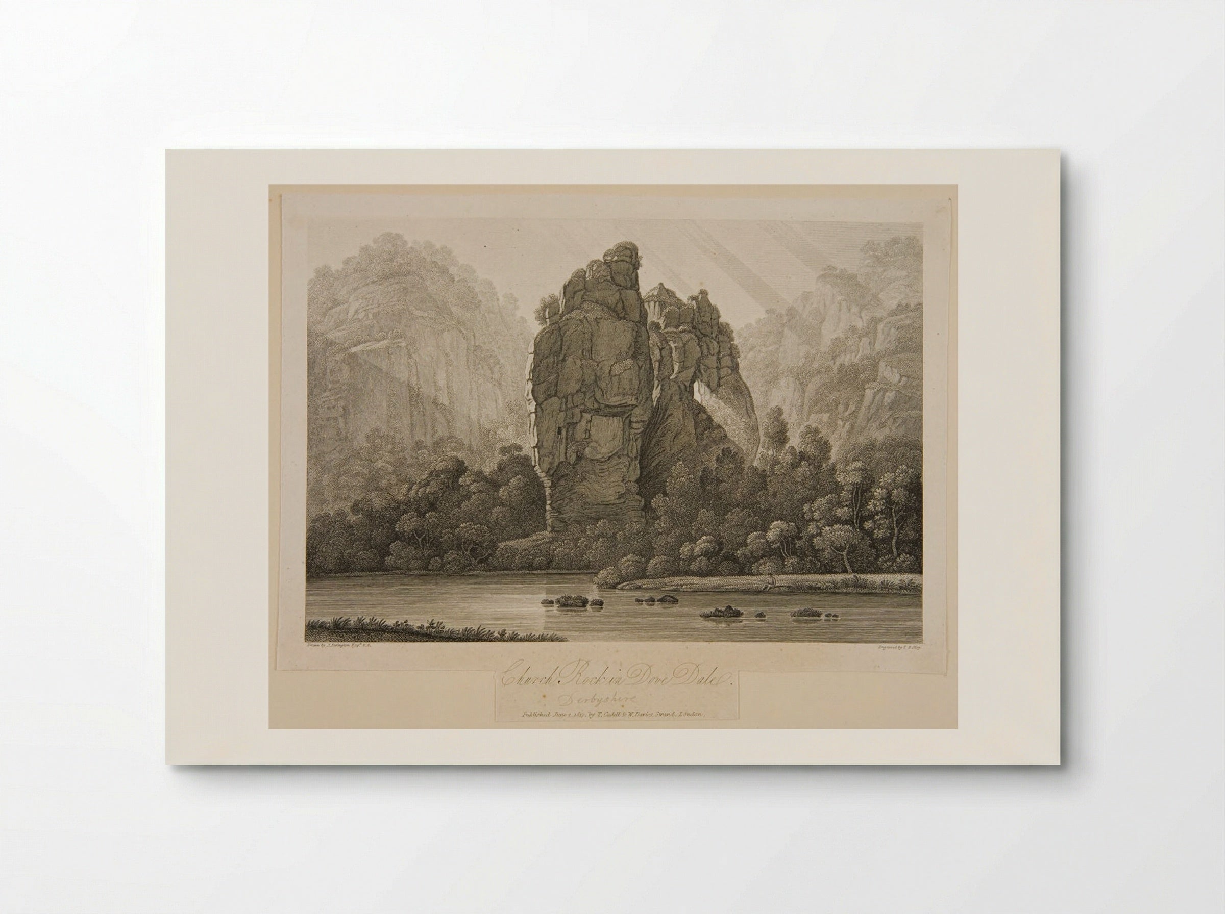 Church Rock in Dovedale - F.R. Hay - Poster