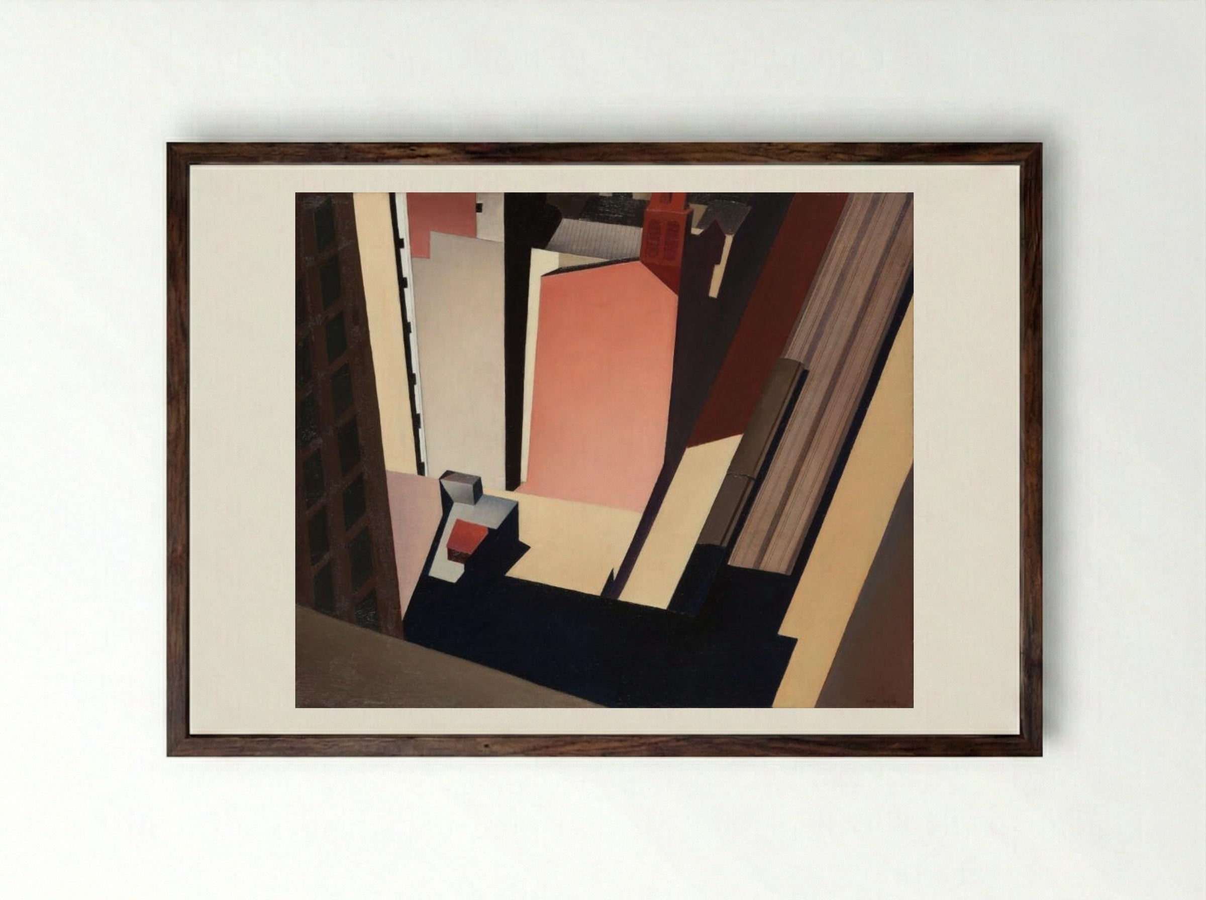 Church Street El - Charles Sheeler - Framed Print Dark Wood