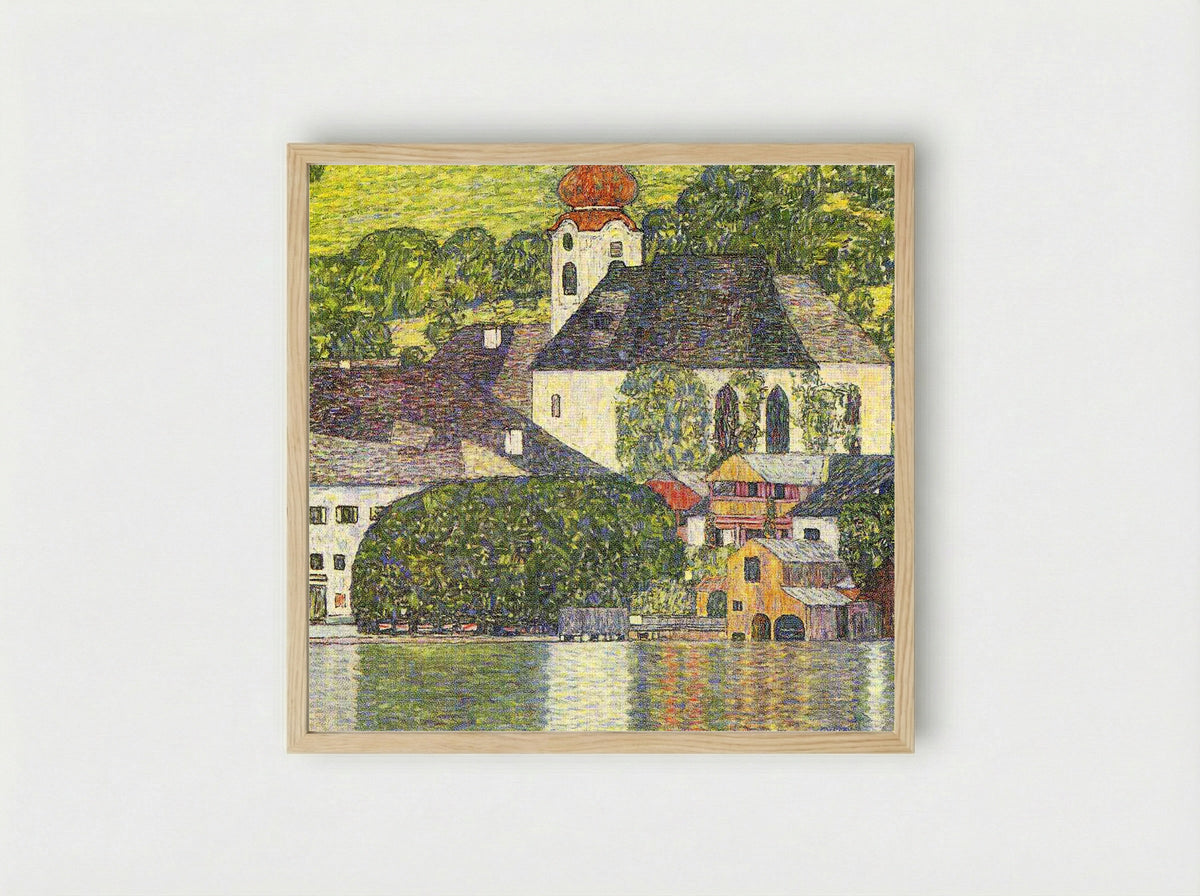 Church in Unterach on the Attersee - Gustav Klimt - Framed Print Wood