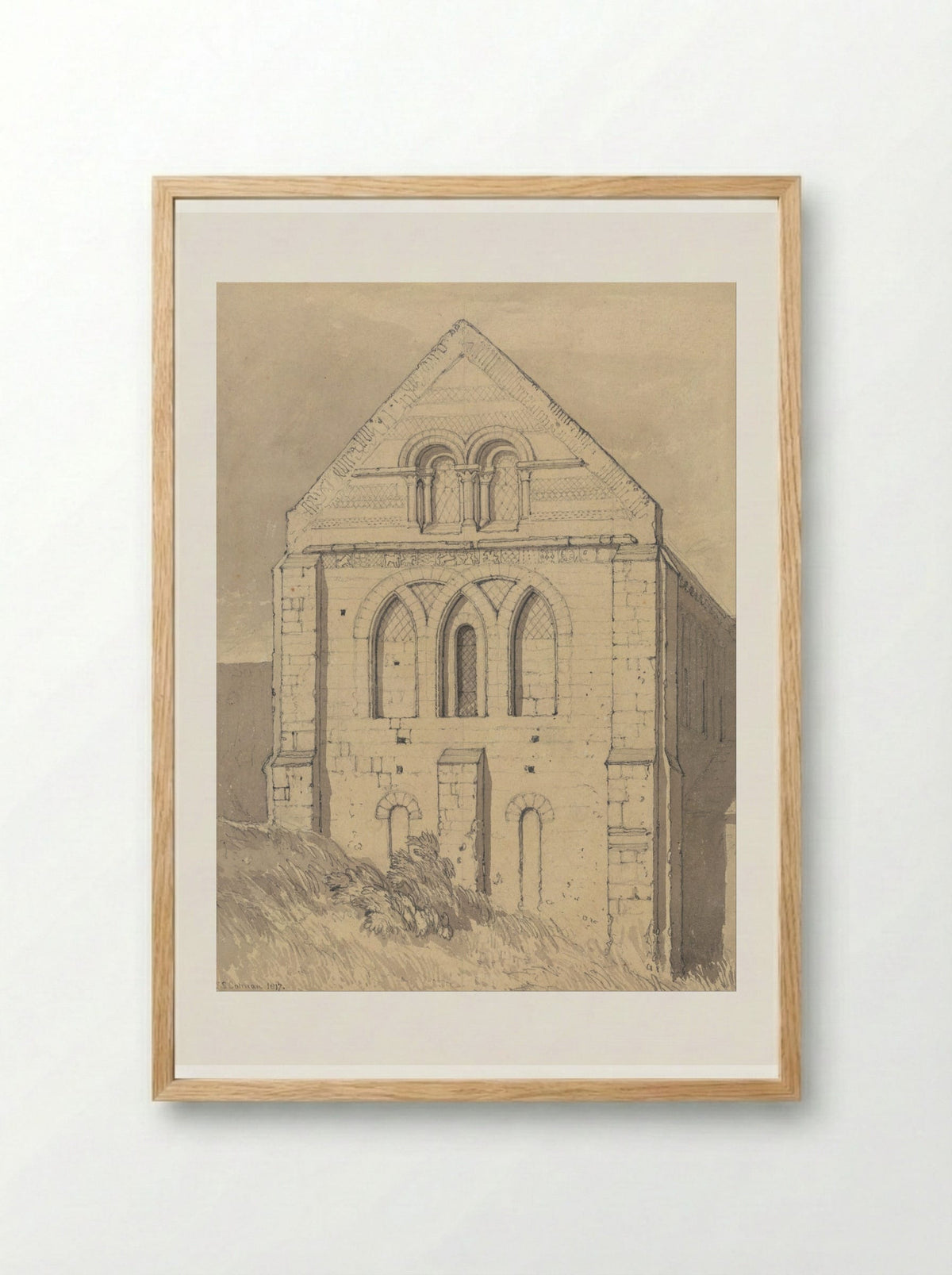 Church of Graville - John Sell Cotman - Framed Print Wood