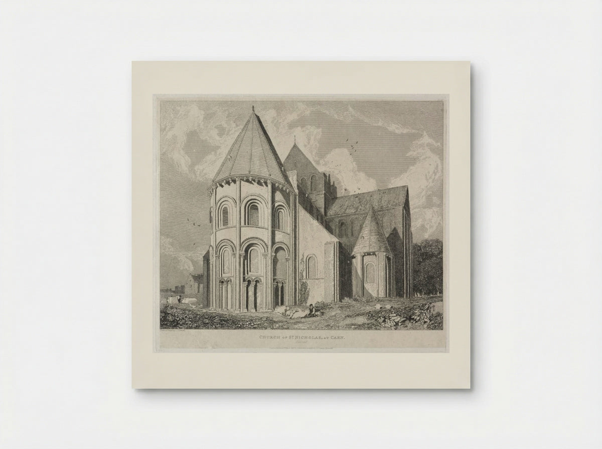 Church of St. Nicholas, at Caen - John Sell Cotman - Poster