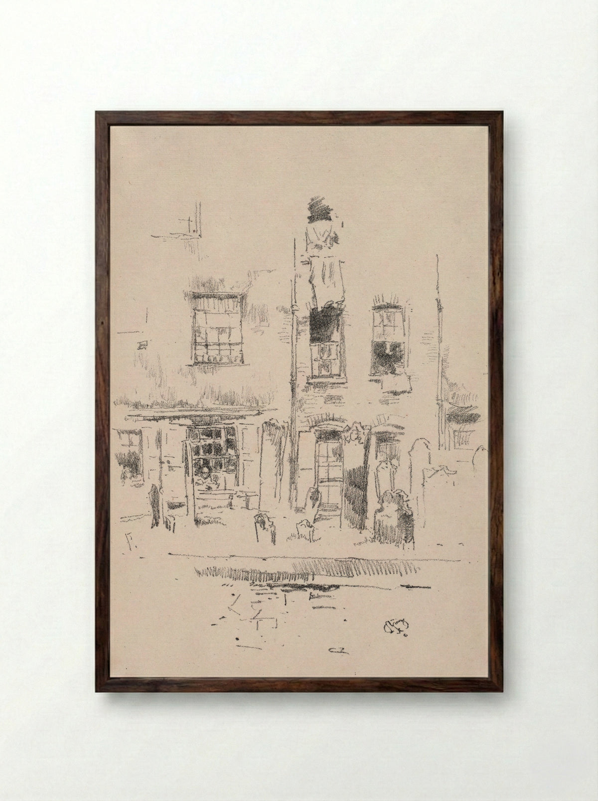 Churchyard - James McNeill Whistler - Framed Print Dark Wood