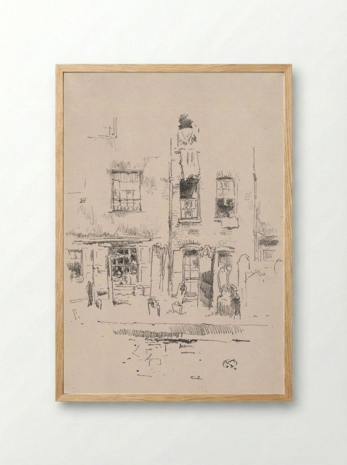 Churchyard - James McNeill Whistler - Framed Print Wood