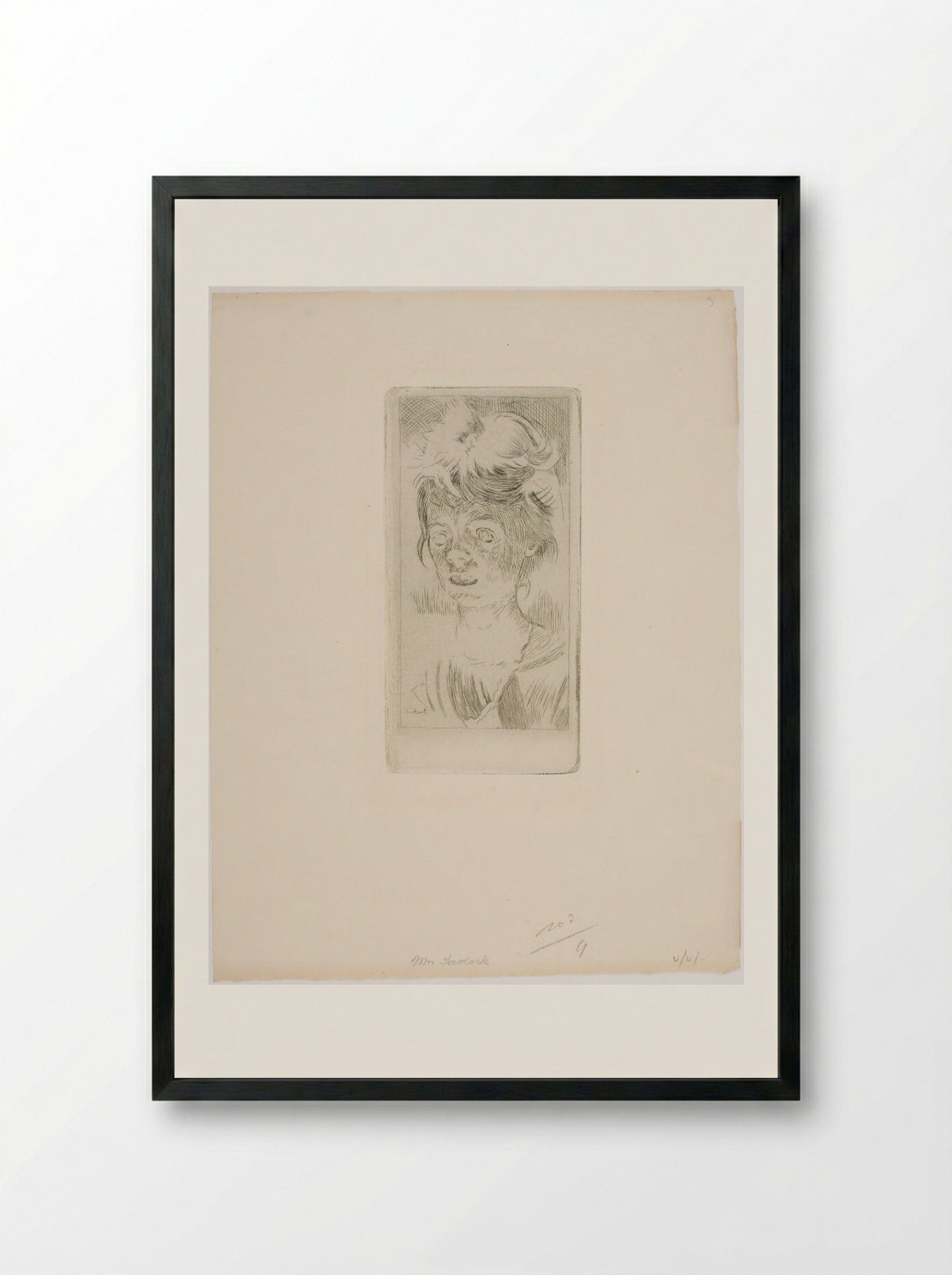 Cicely Hey - Walter Sickert - Framed Print Black
