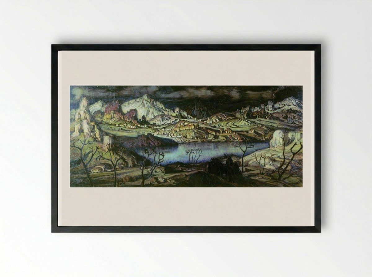 Cimmerian Region - Konstantin Bogaevsky - Framed Print Black