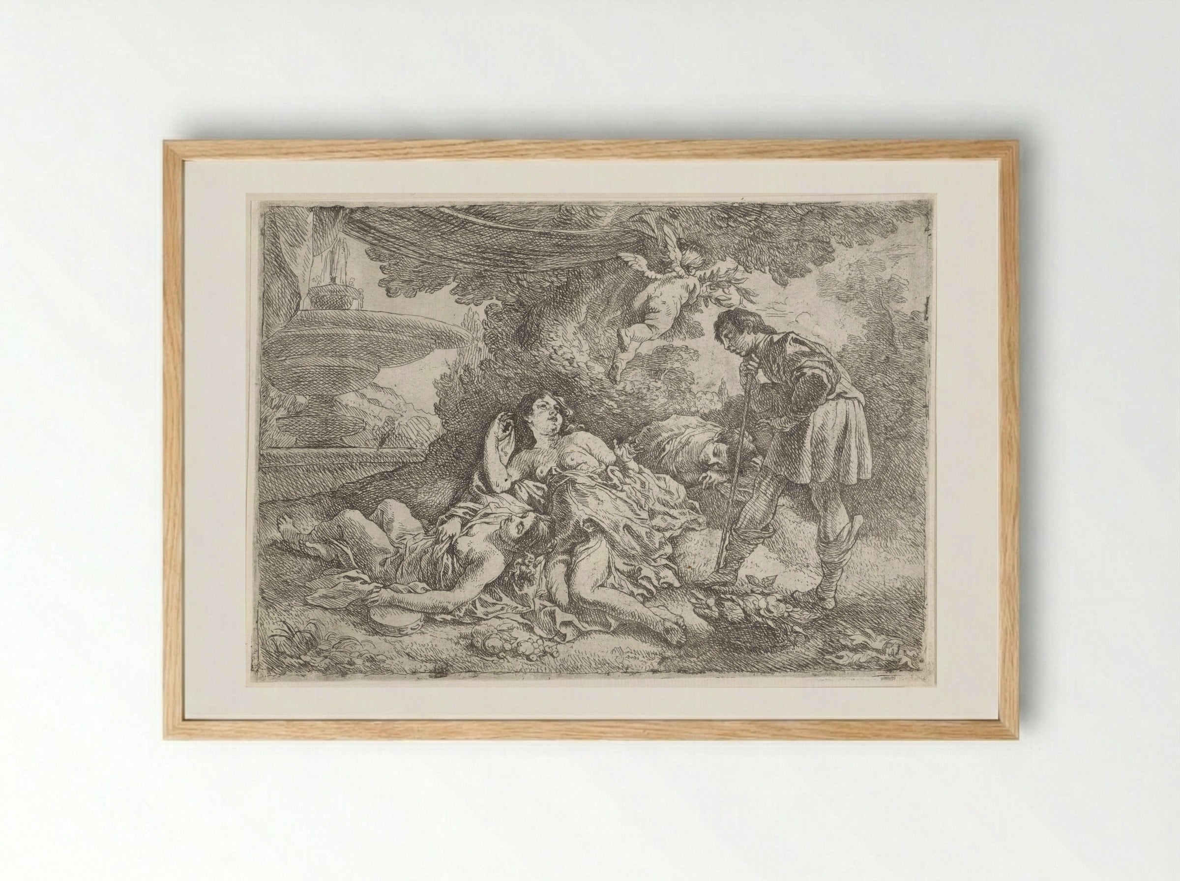 Cimone and Iphigenia - Cornelis Schut (I) - Framed Print Wood