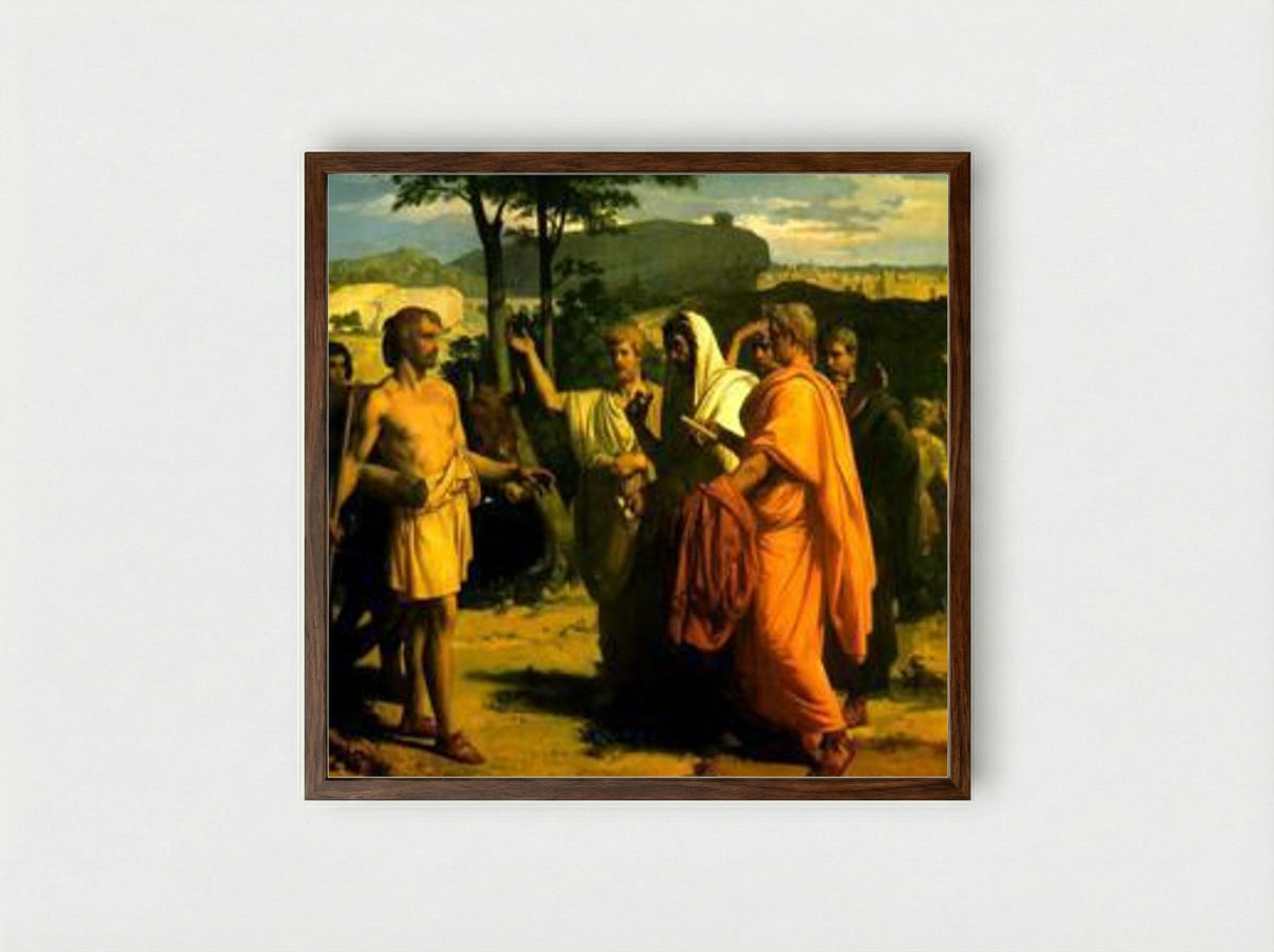 Cincinnatus Receiving Deputies of the Senate - Alexandre Cabanel - Framed Print Dark Wood