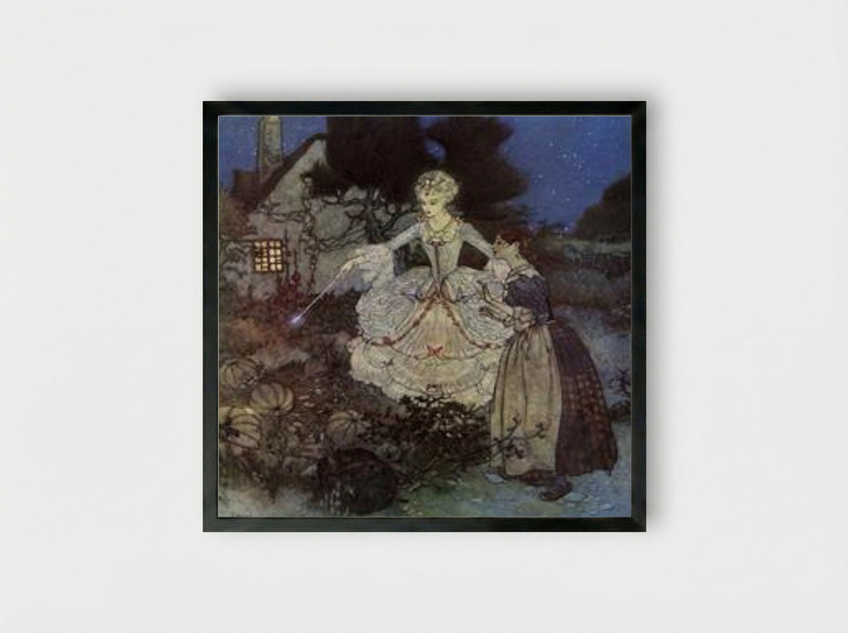 Cinderella (from the Picture Book for the Red Cross) - Edmund Dulac - Framed Print Black