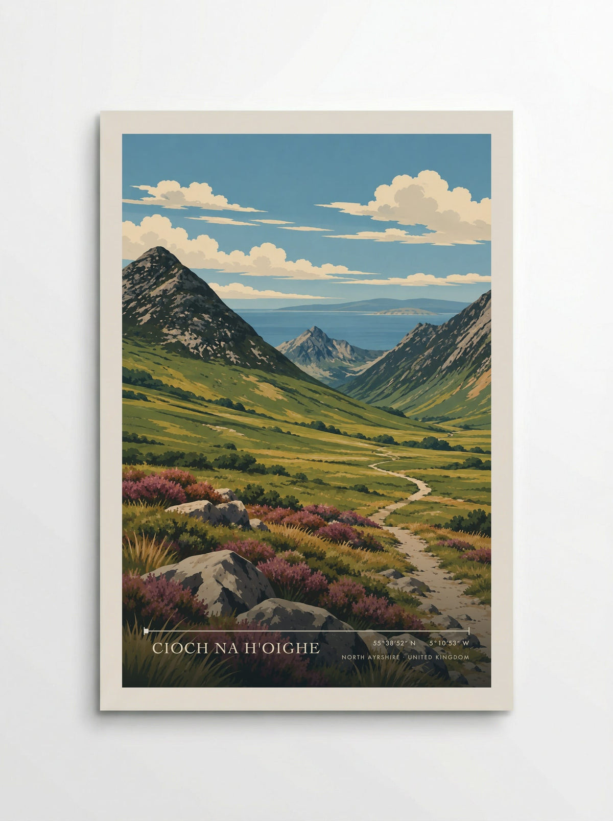 Cioch na h'Oighe, North Ayrshire | Travel Poster - Poster