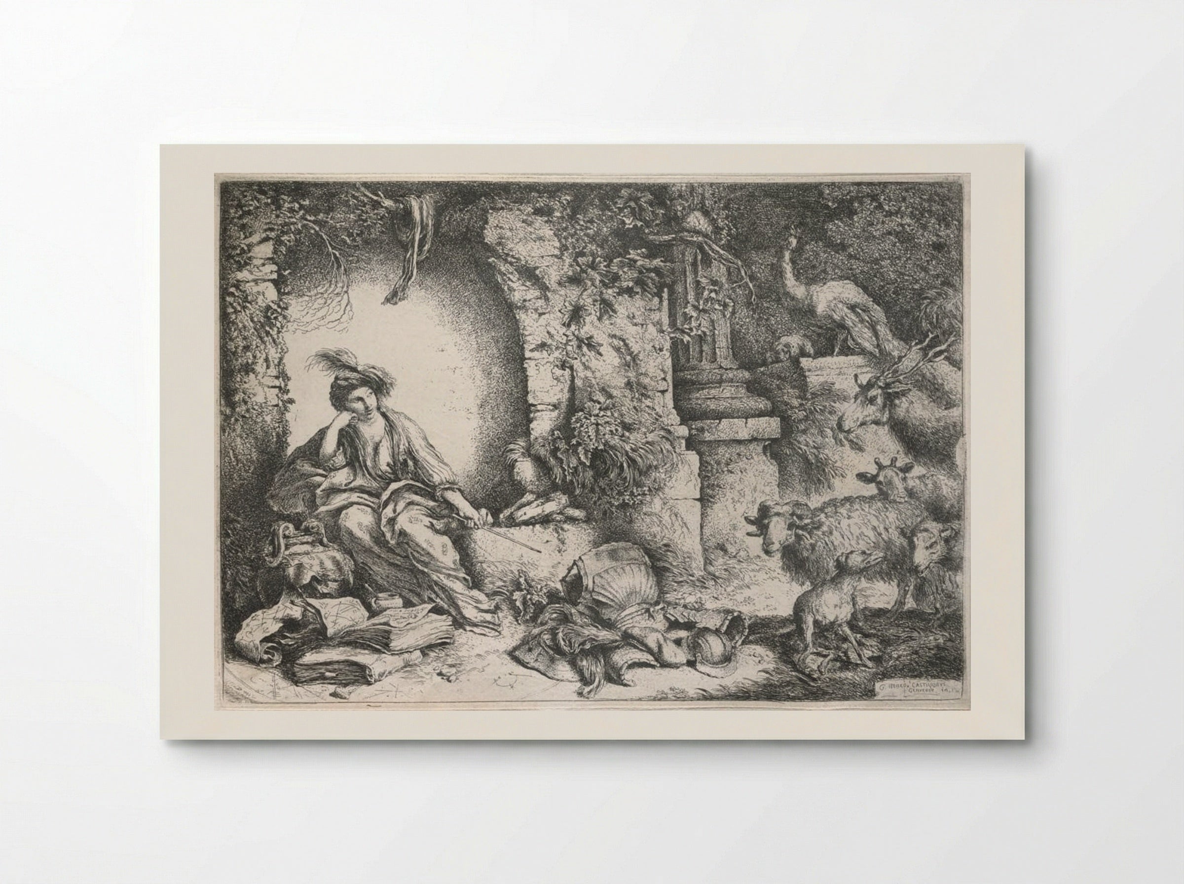 Circe with the Companions of Ulysses as Animals - Giovanni Benedetto Castiglione - Poster