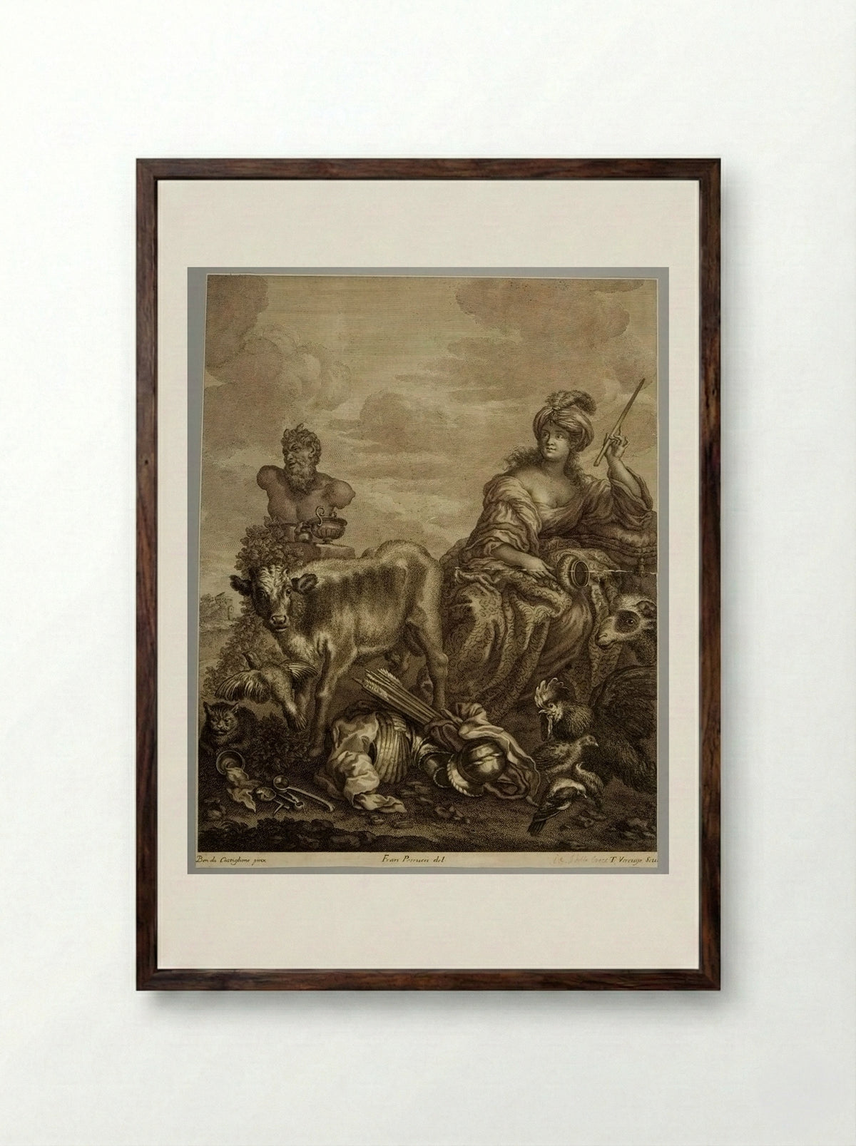 Circe - Theodor Verkruys - Framed Print Dark Wood