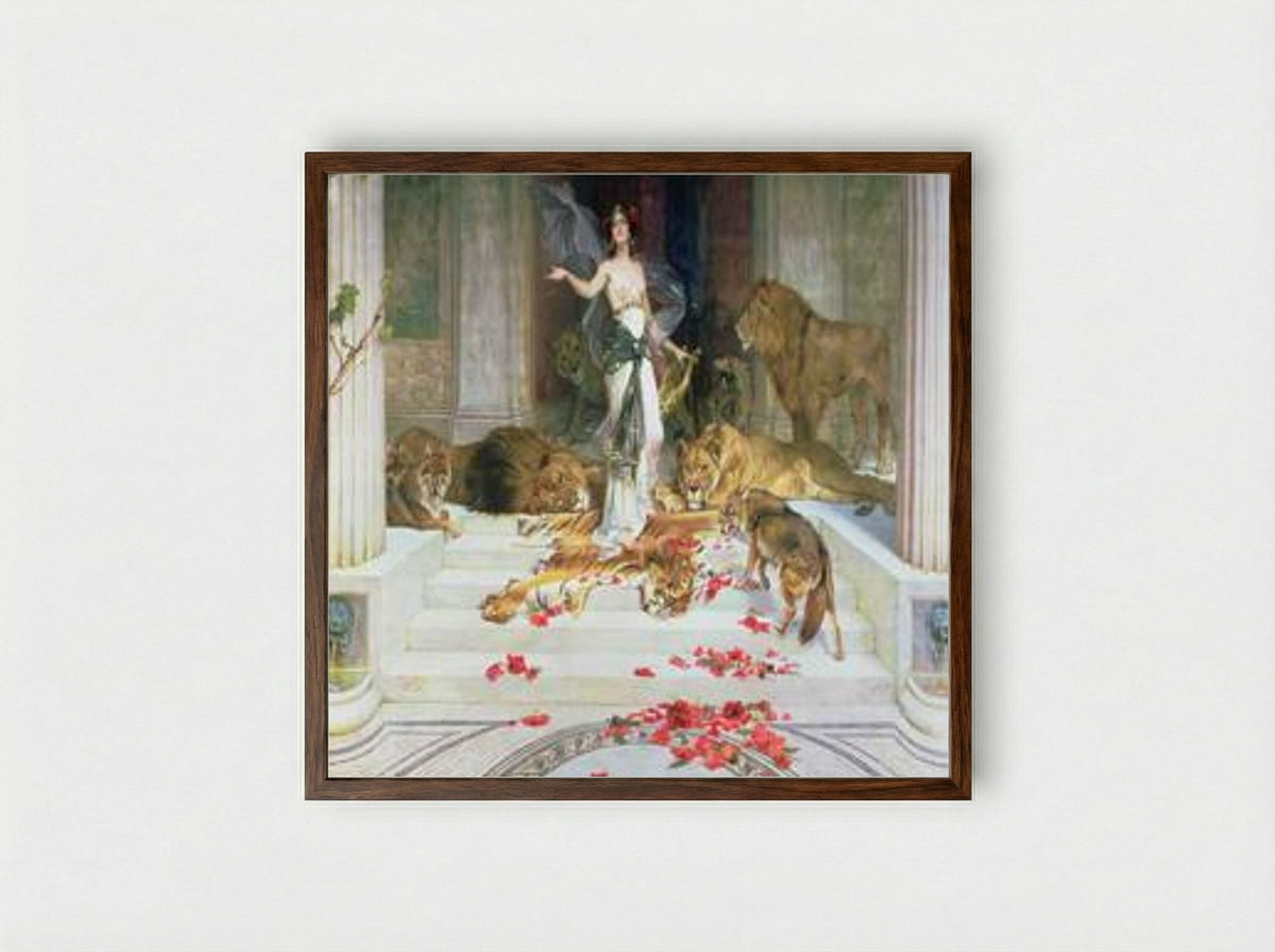 Circe - Alexandre Cabanel - Framed Print Dark Wood