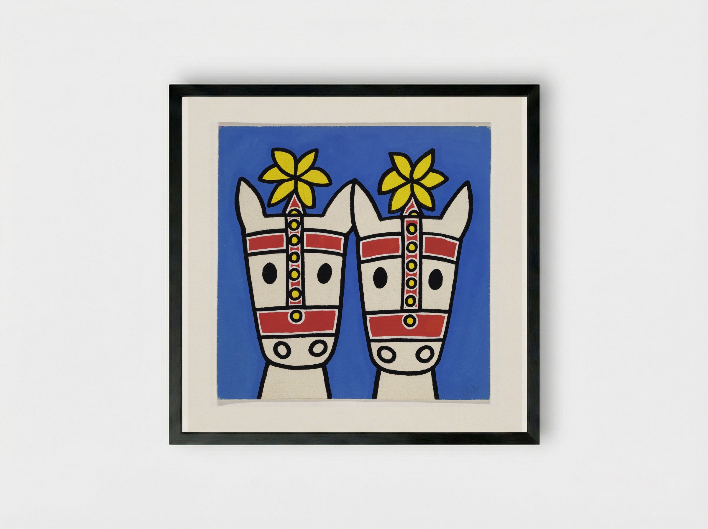 Circus (Horses) - Dick Bruna - Framed Print Black