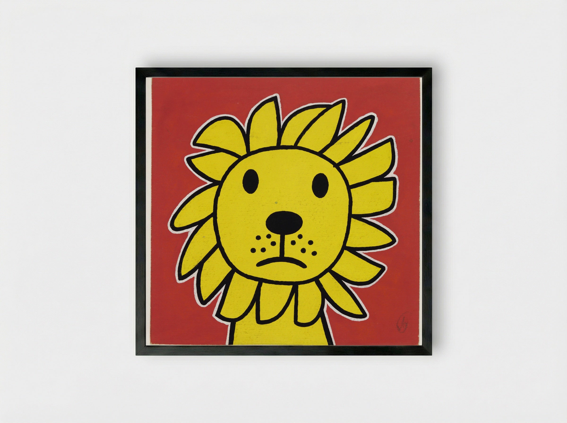 Circus (Lion) - Dick Bruna - Framed Print Black
