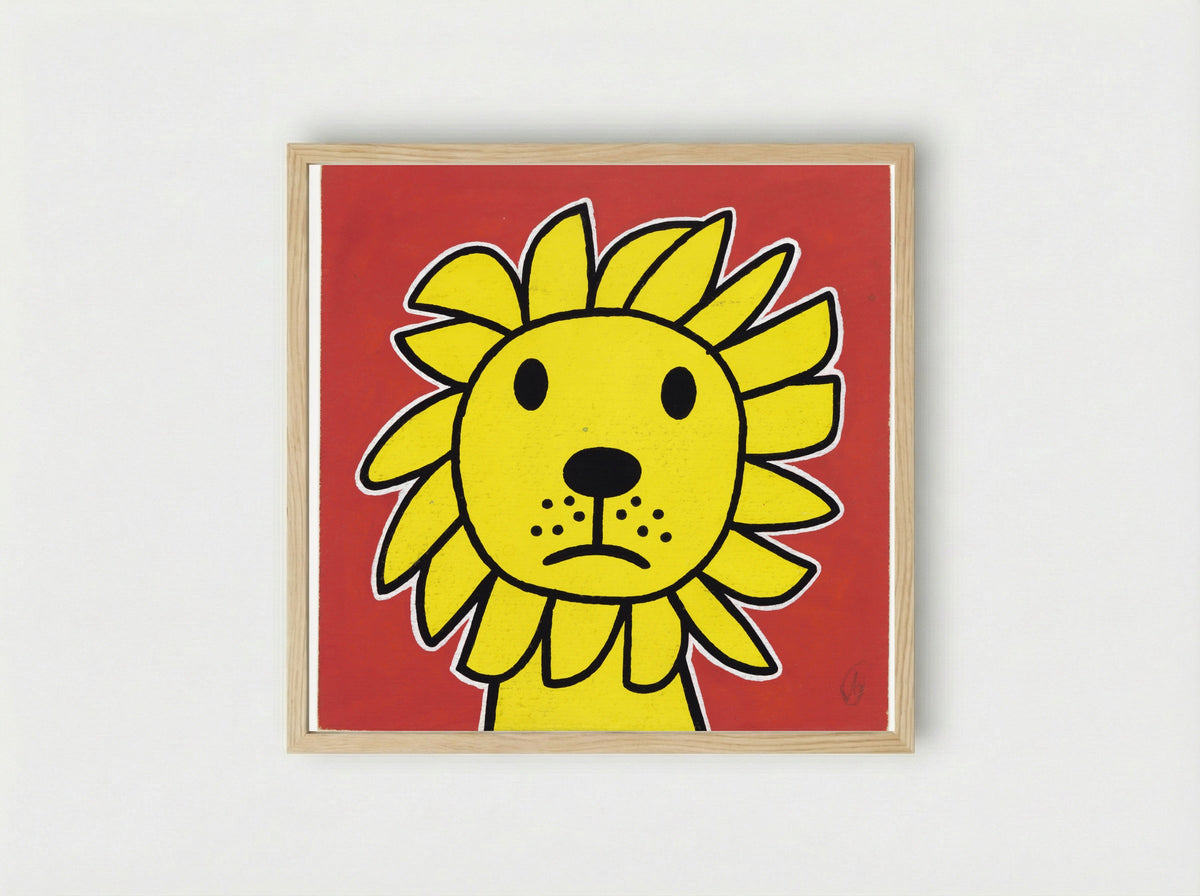 Circus (Lion) - Dick Bruna - Framed Print Wood