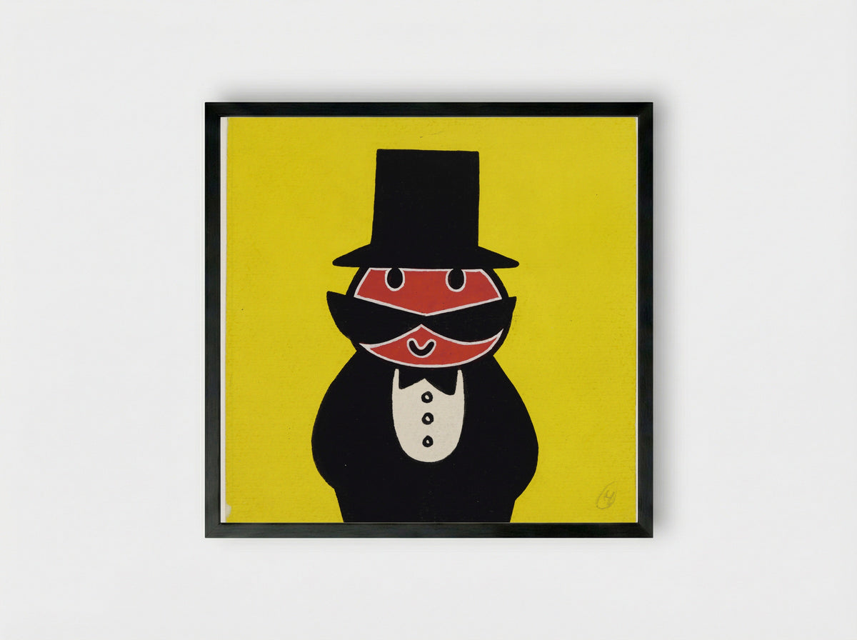 Circus (Ringmaster) - Dick Bruna - Framed Print Black