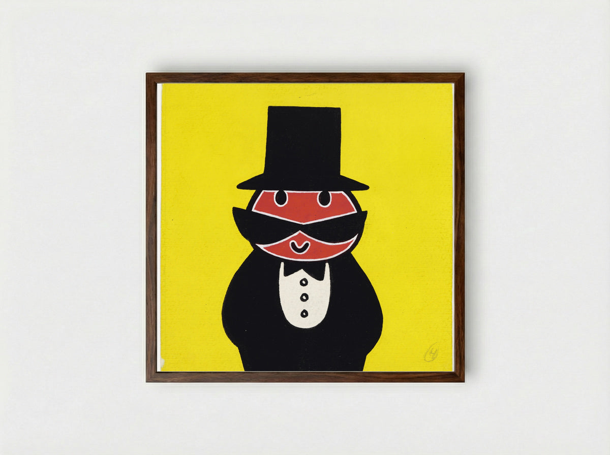 Circus (Ringmaster) - Dick Bruna - Framed Print Dark Wood
