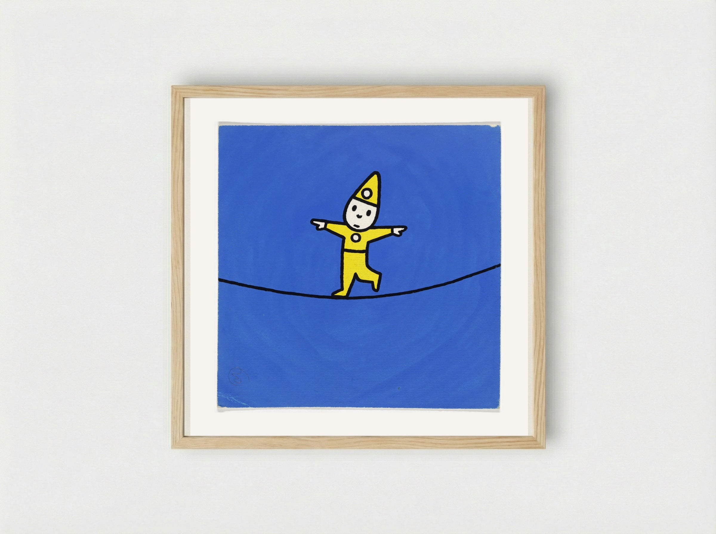 Circus (Tightrope Walker) - Dick Bruna - Framed Print Wood