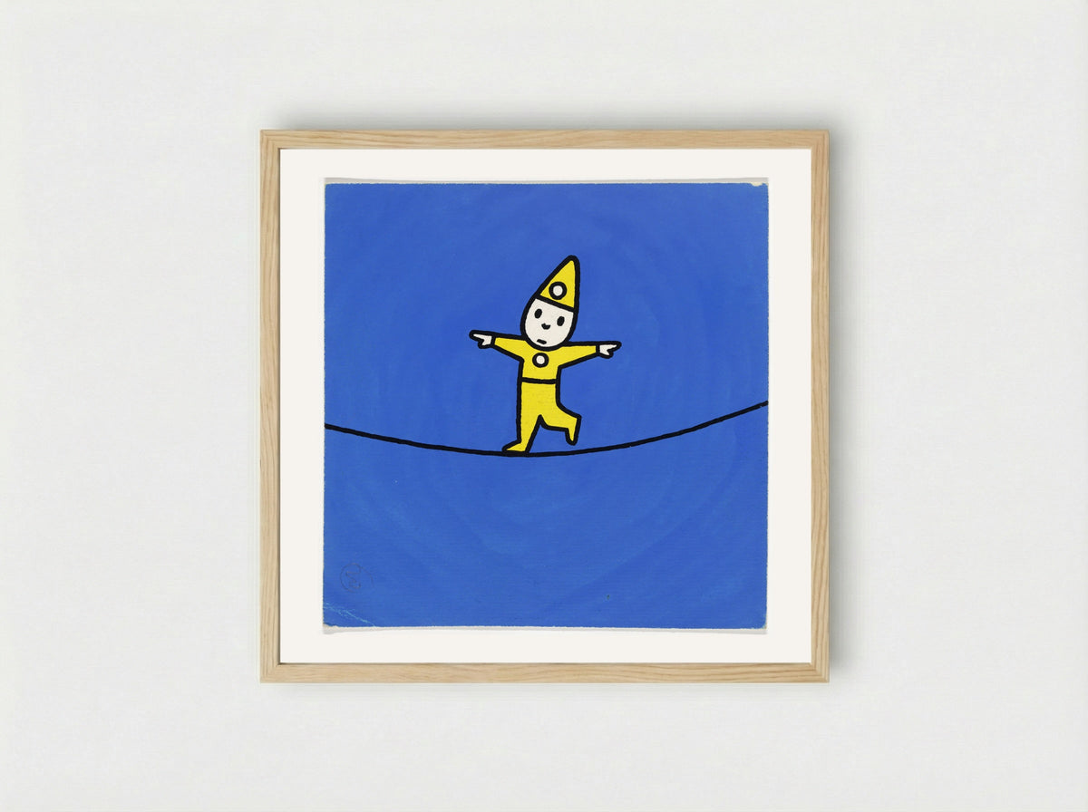 Circus (Tightrope Walker) - Dick Bruna - Framed Print Wood