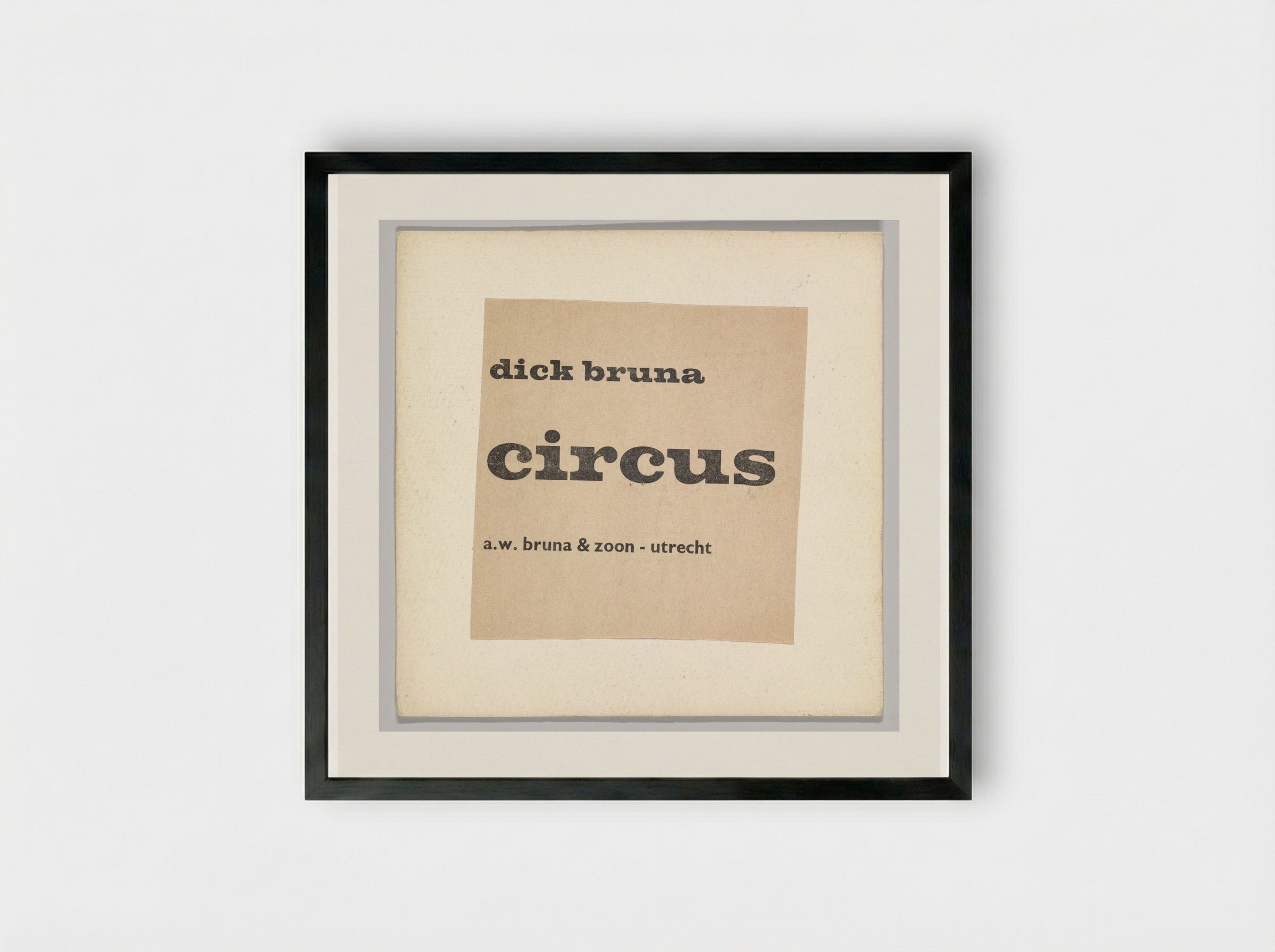 Circus (Title Page) - Dick Bruna - Framed Print Black