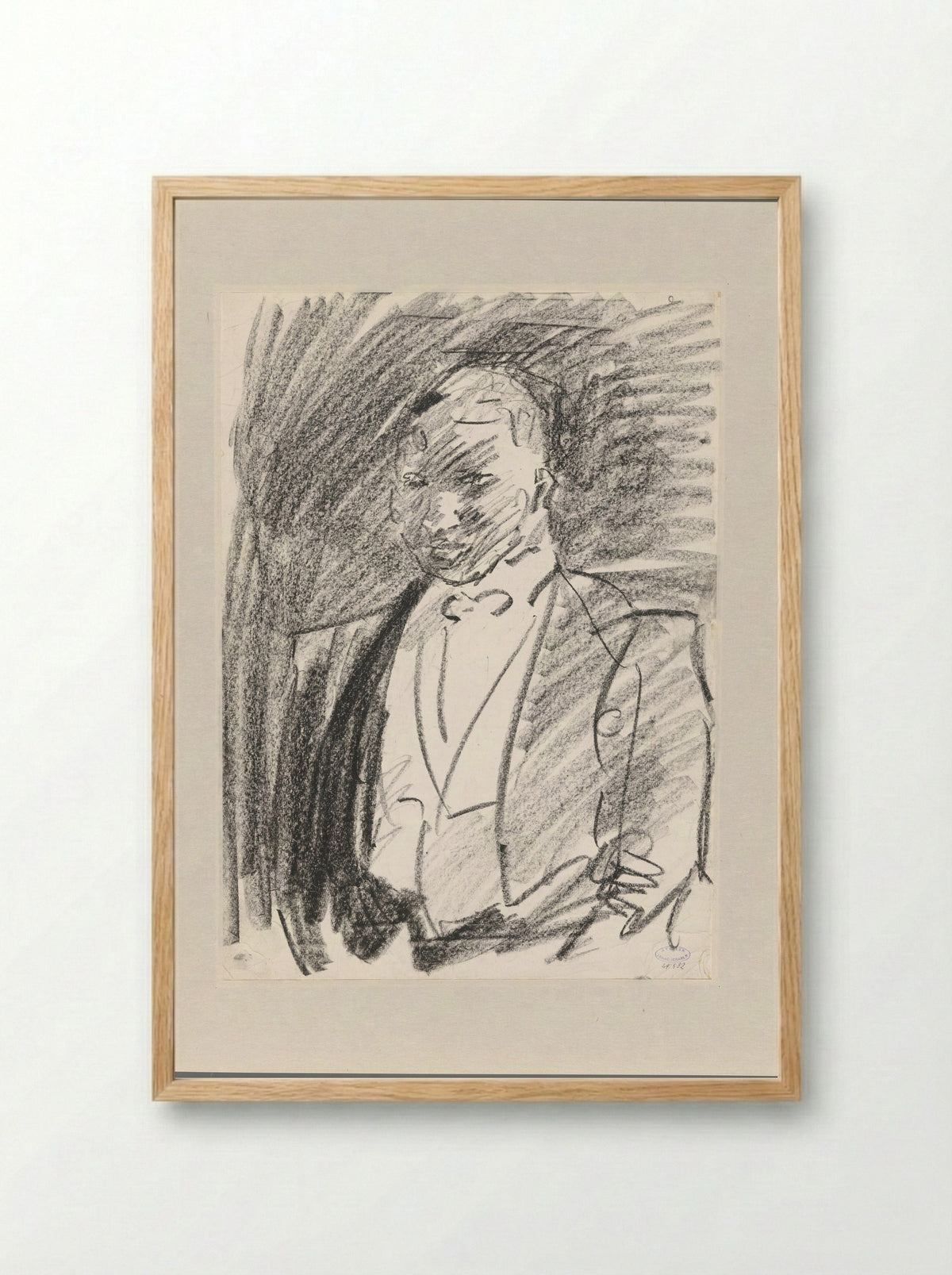 Circusdirecteur in avondkleding - Isaac Israels - Framed Print Wood