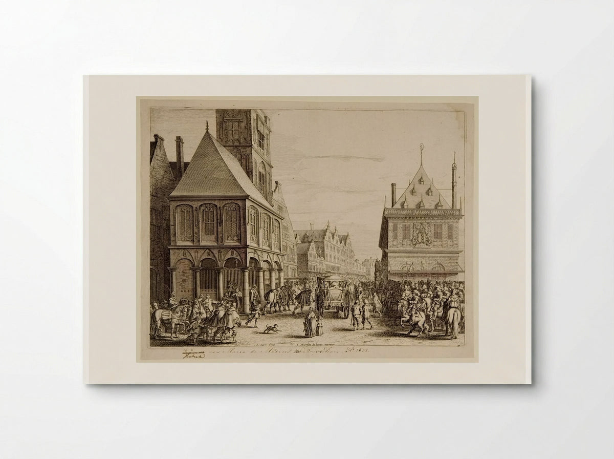 City Magistrates Taking Leave of Marie de' Medici Before the Town Hall - Salomon Savery - Poster
