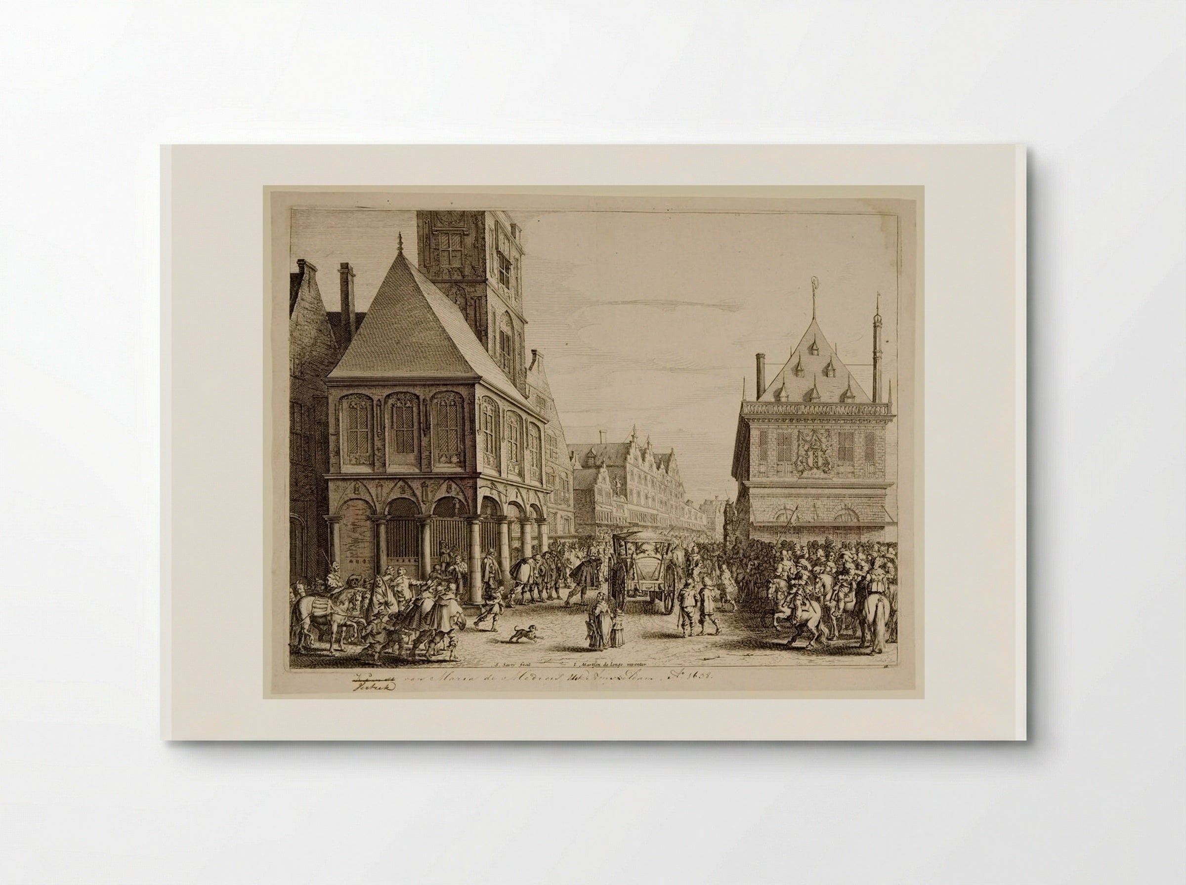 City Magistrates Taking Leave of Marie de' Medici Before the Town Hall - Salomon Savery - Poster